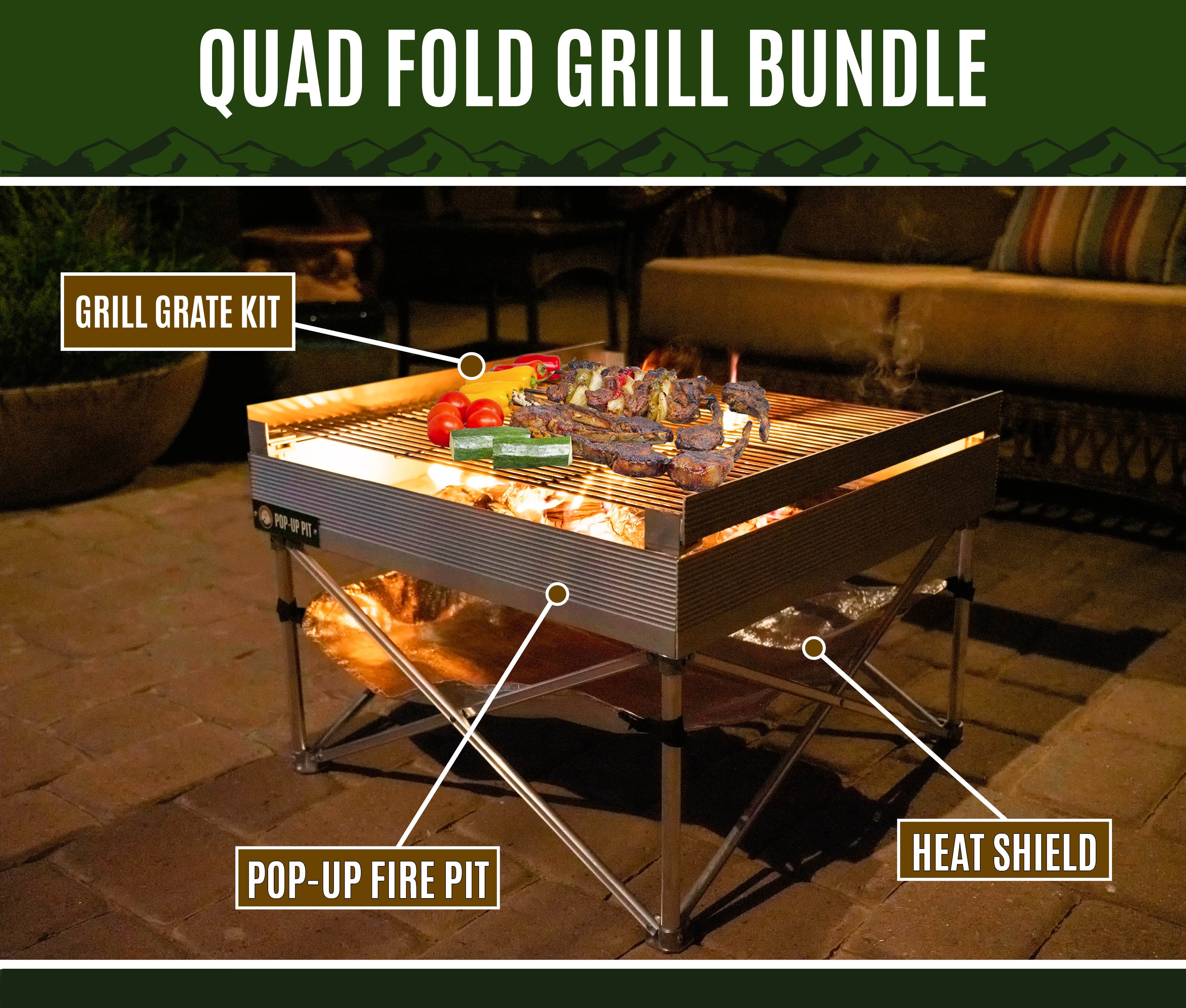 Outdoor Quad-Fold Grill Bundle