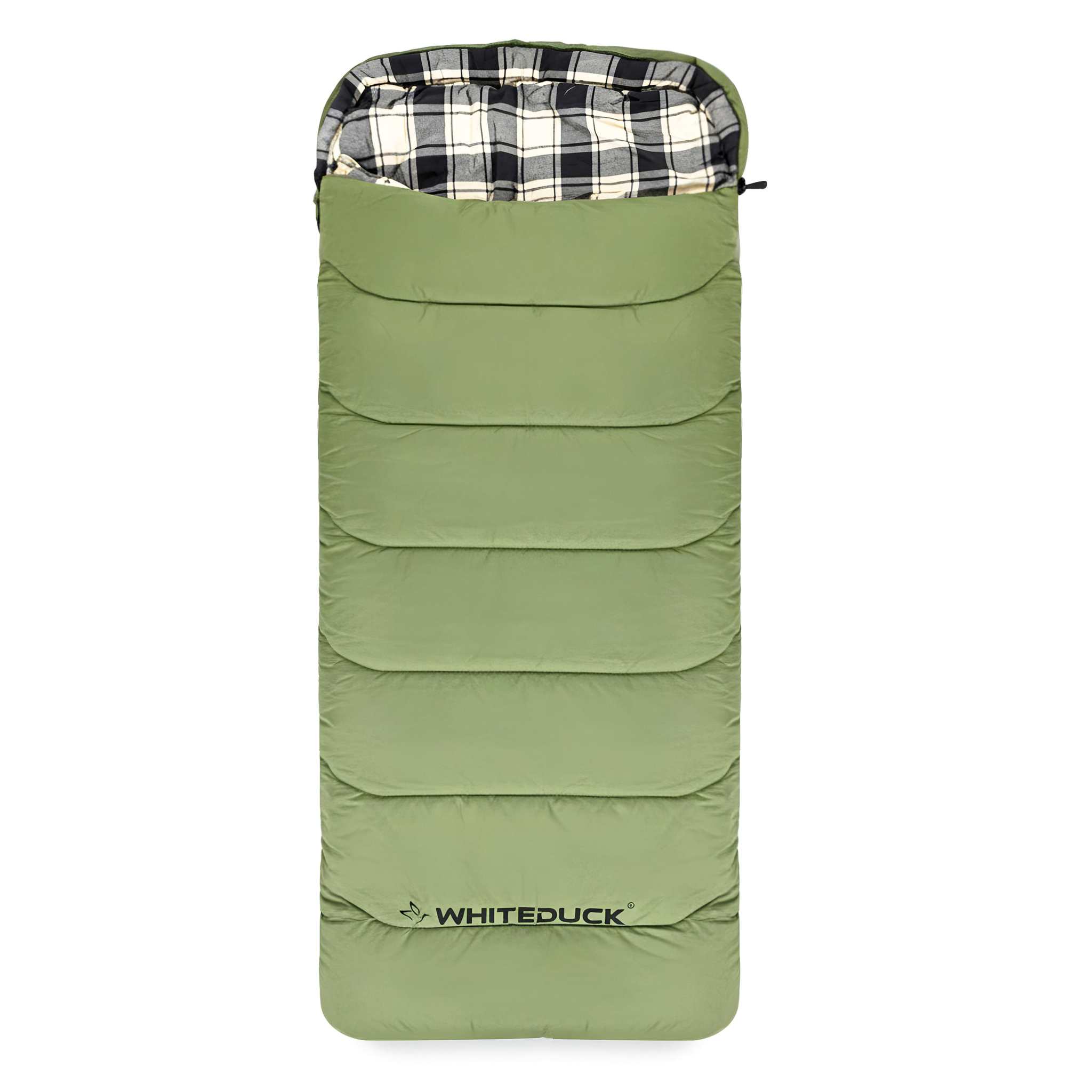 Slumbernest™ Sleeping bag with durable outer shell and soft flannel lining for outdoor camping warmth