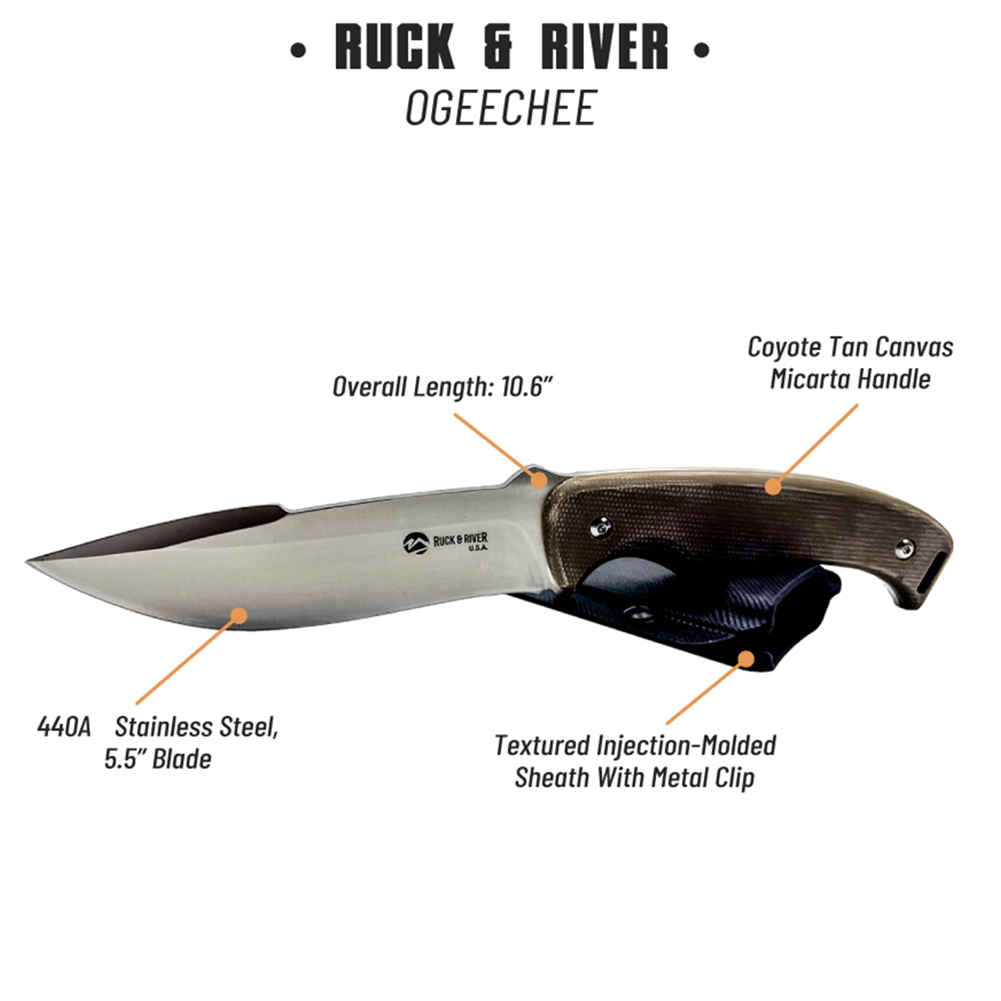 Ruck & River Ogeechee Fixed Blade Knife