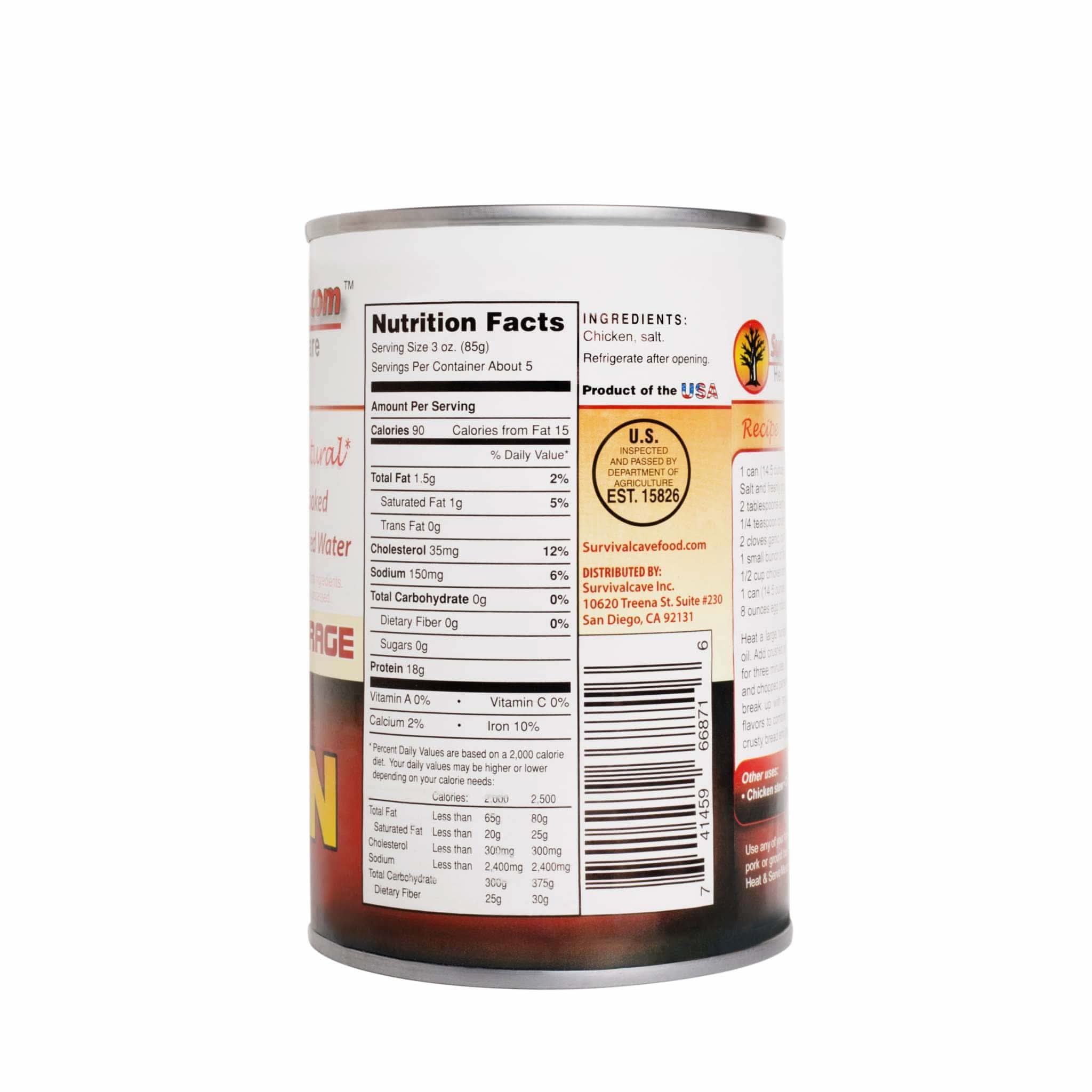 Survival Cave Meats Survival Cave Mixed 12 – 14.5 oz Cans – 3 Beef, 3 Chicken, 3 Turkey, 3 Pork – Ready to Eat Canned Meat Survival Cave Mixed - 12 Cans of USDA Inspected Canned Meat for Long-Term Storage