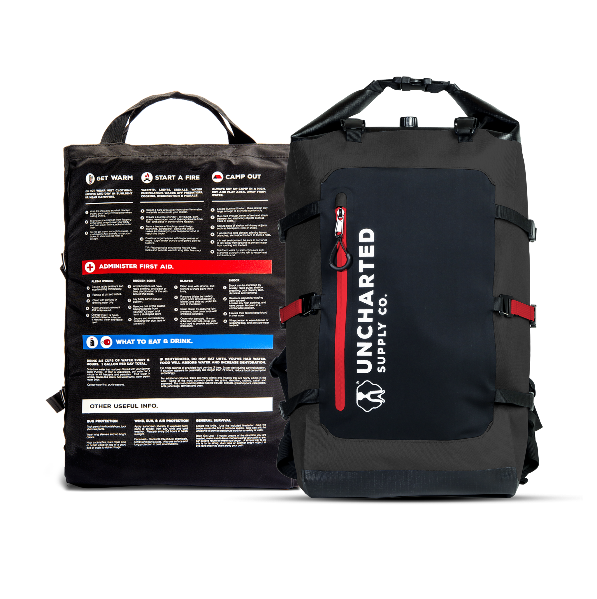 Seventy2 Pro Survival System rugged waterproof 72-hour emergency backpack with organized compartments and survival tools