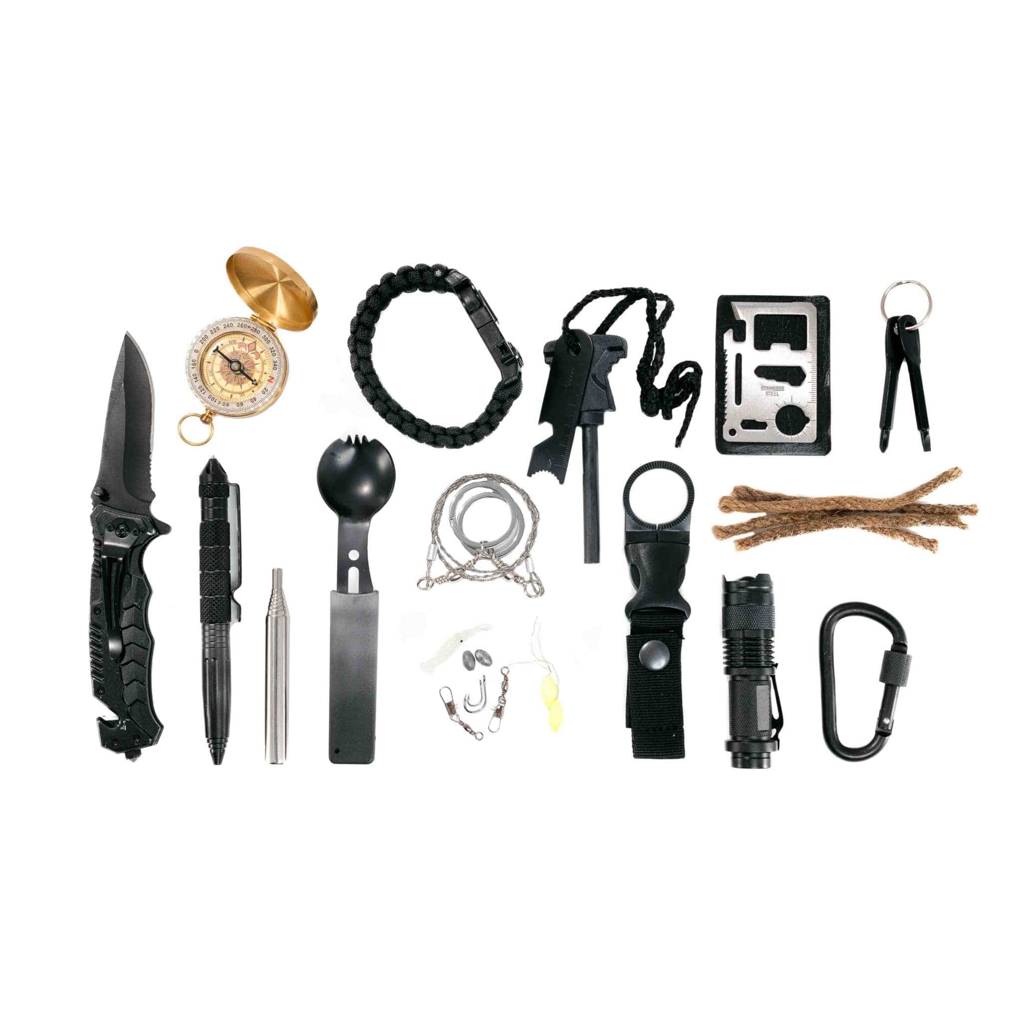 Survival Frog SURVIVAL KIT EDC Survival Bundle EDC Survival Bundle - Compact Emergency Kit with 21 Survival Tools