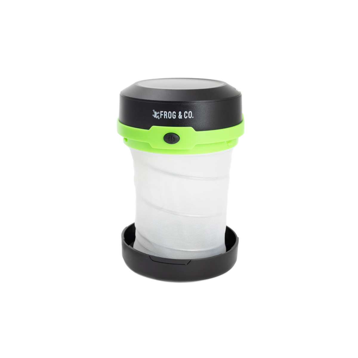 Compact pop-up solar lantern and USB rechargeable camping light with multiple modes and emergency phone charging function.