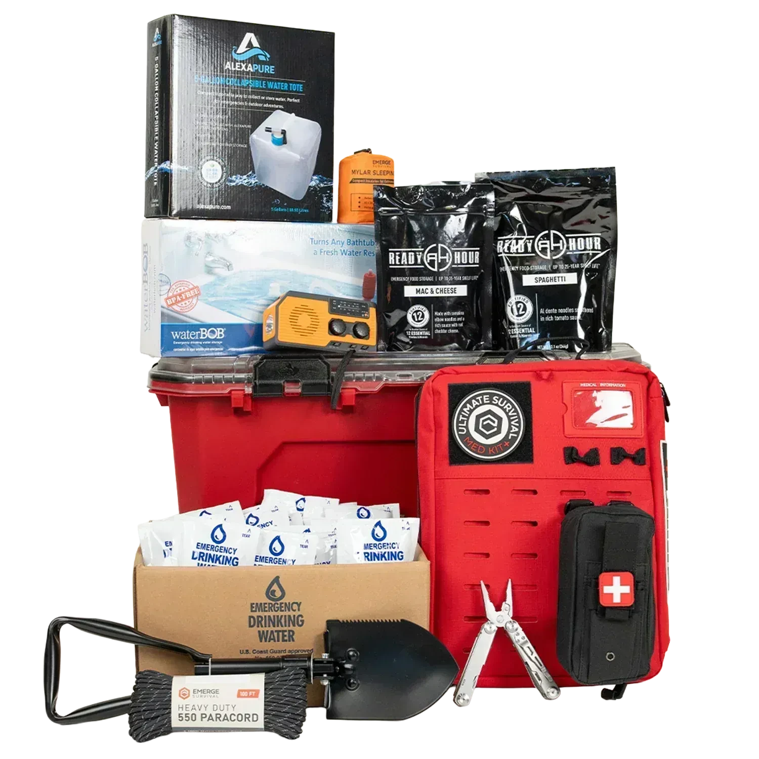 Emerge Survival Shelter In Place Kit | 2-Week Family Emergency Preparedness System Emerge Survival Shelter: Two Weeks of Home Readiness for Your Family