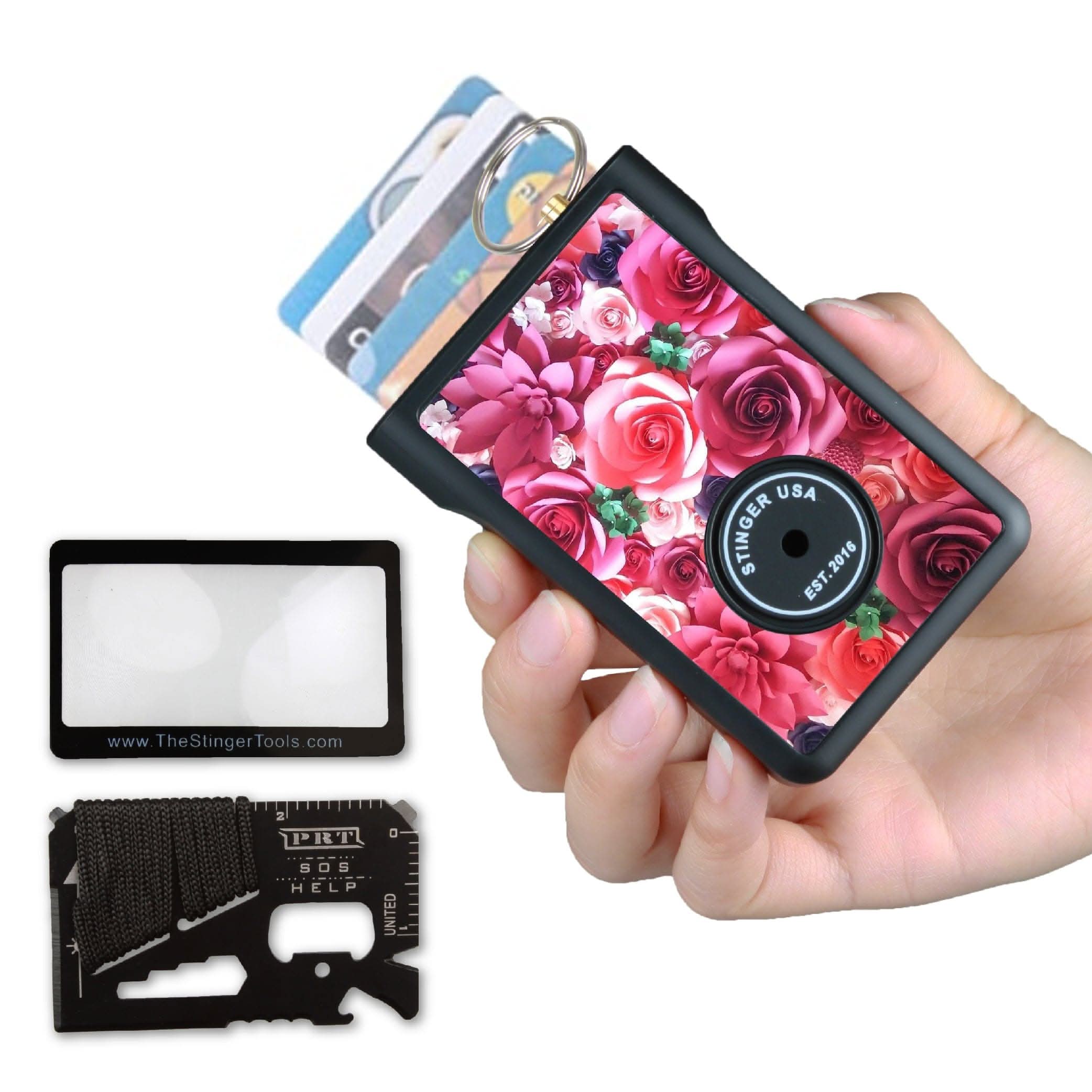 Stinger Survival Tools Emergency Escape Tool Safety Wallet With Personal Alarm Multi Functional Tool (Black Carbon Fiber) Safety Wallet w/ Personal Alarm - Carbon Fiber | Stinger