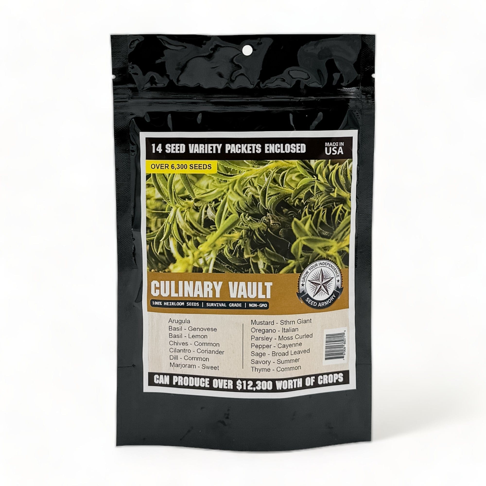 Seed Armory Survival Vaults Culinary Vault Seeds - 14 Varieties Culinary Vault Seeds - 14 Varieties | Seed Armory
