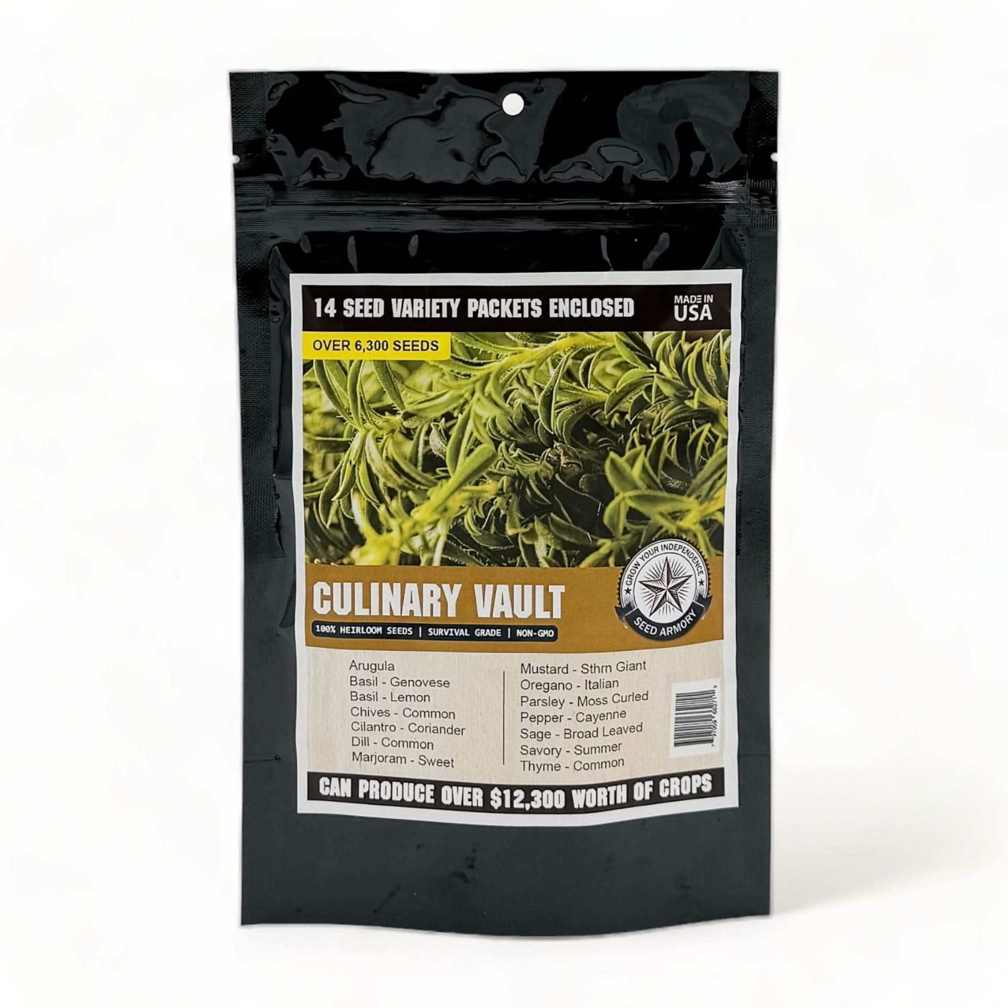 Seed Armory Survival Vaults Culinary Vault Seeds - 14 Varieties Culinary Vault Seeds - 14 Varieties | Seed Armory