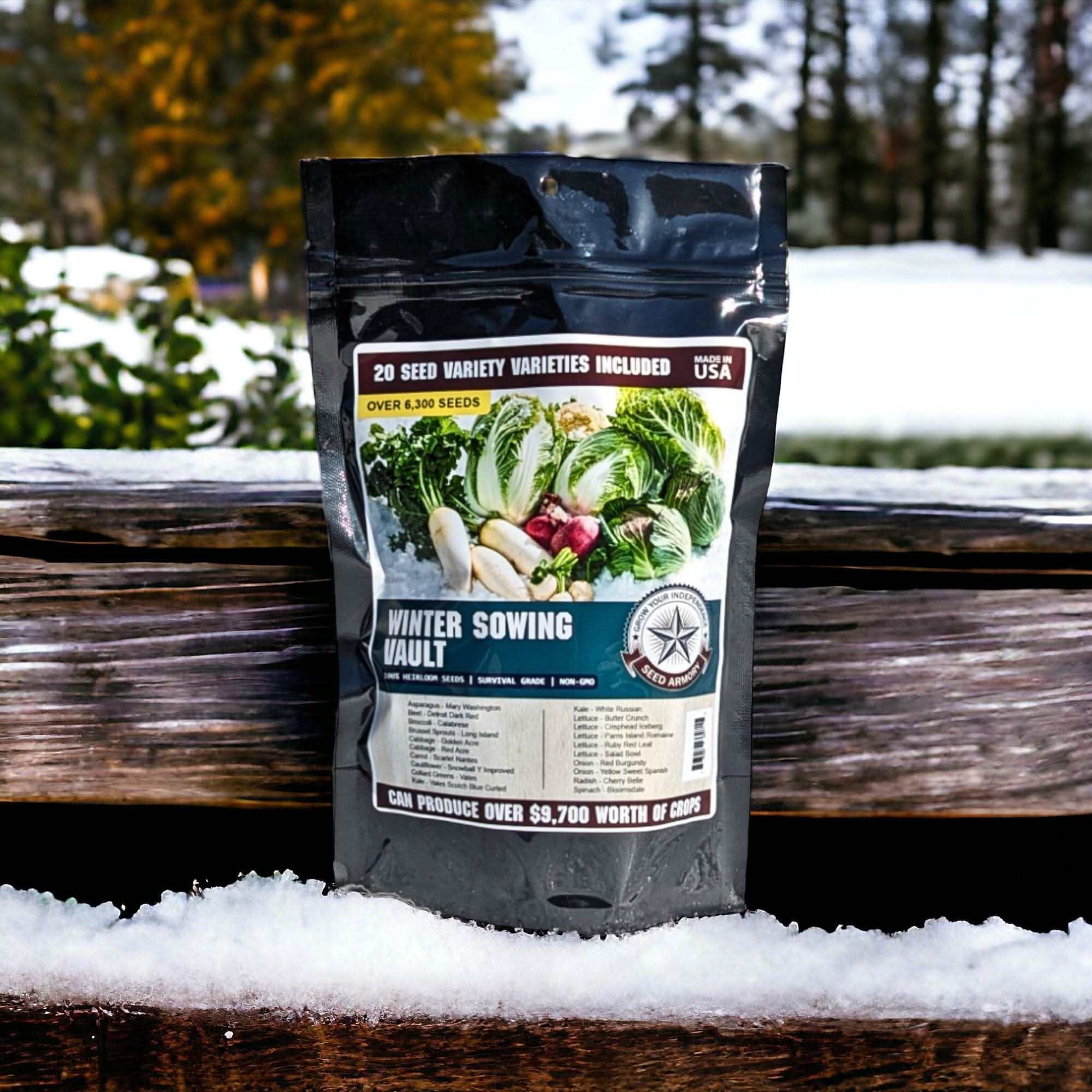 Seed Armory Survival Vaults Winter Sowing Vault - 20 Non-GMO Heirloom Seed Varieties Winter Sowing Vault - 20 Heirloom Varieties | Seed Armory