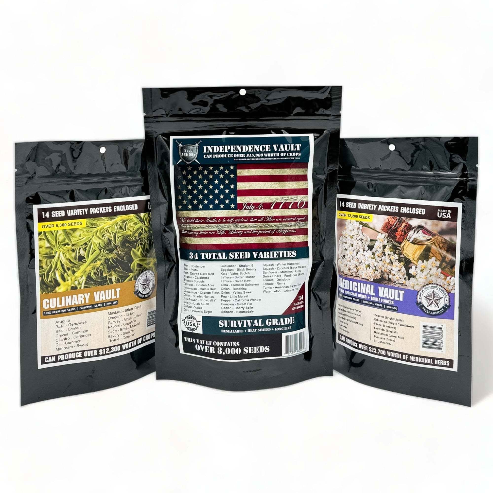 Seed Armory Survival Vaults Independence Super Kit Seed Vault- 62 Varieties Independence Super Kit Seed Vault - 62 Varieties for Survival Growing