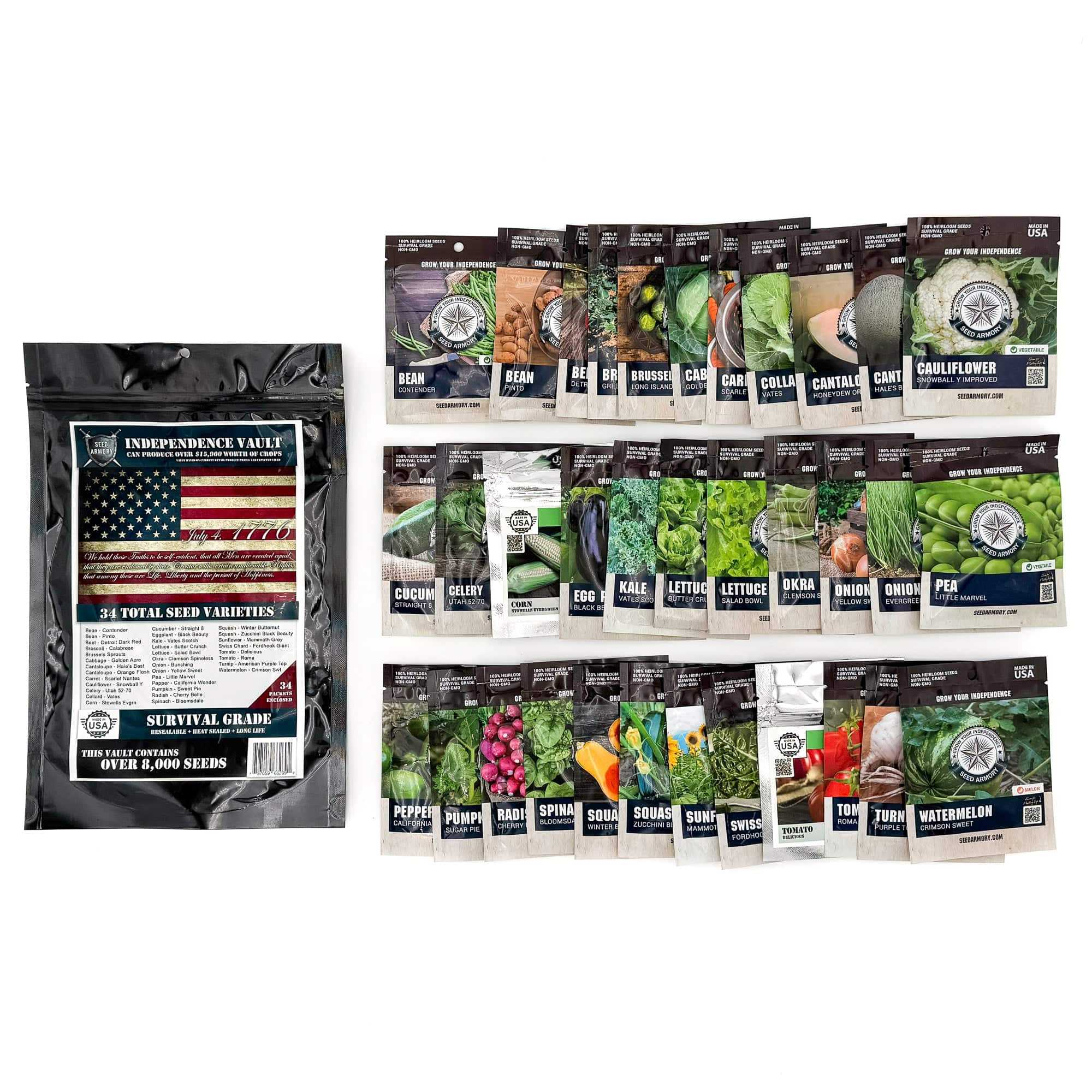 Seed Armory Survival Vaults Independence Seed Vault - 34 Varieties Independence Seed Vault - 34 Varieties | Seed Armory