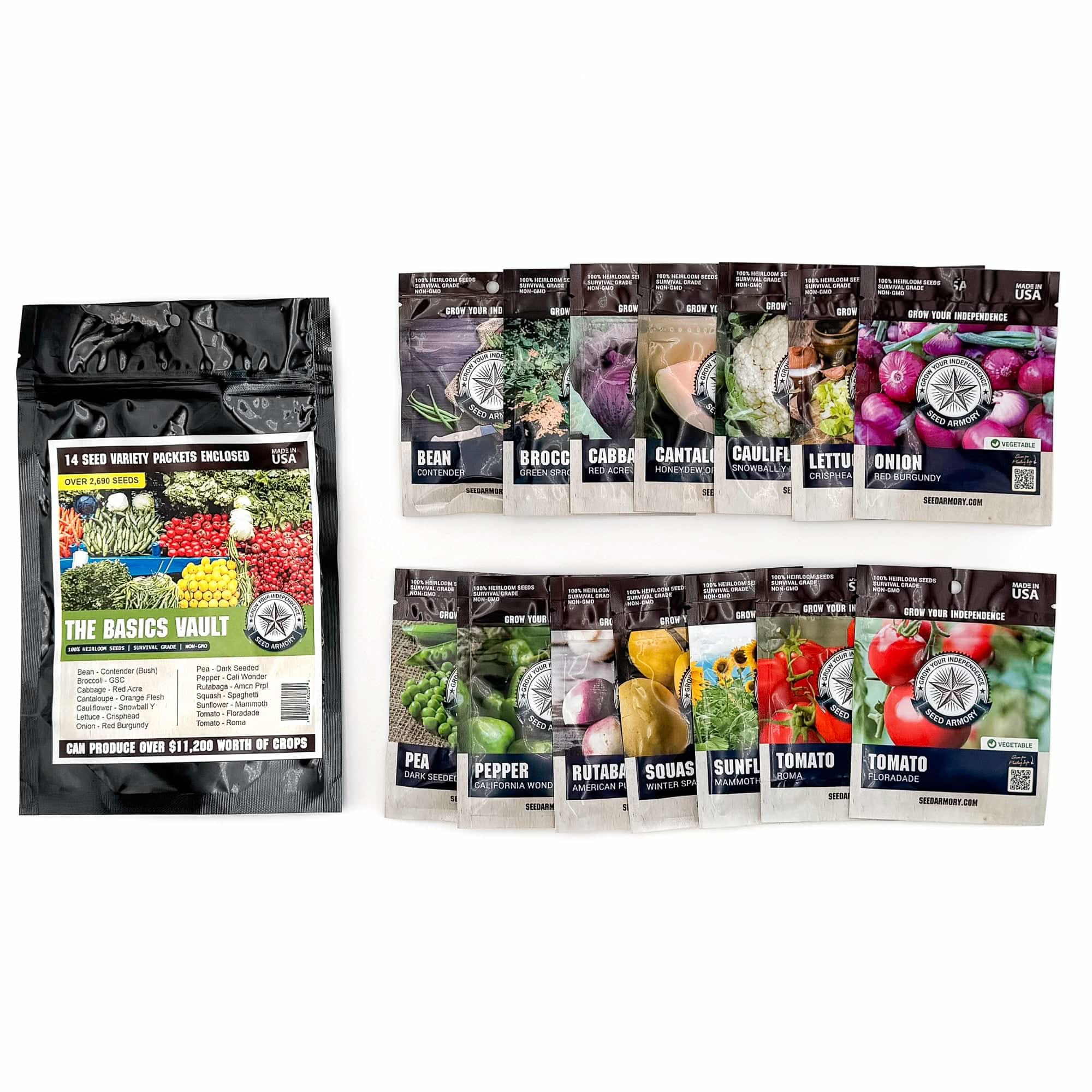 Seed Armory Survival Vaults Basics Seed Vault - 14 Varieties Basics Seed Vault - 14 Varieties | Seed Armory