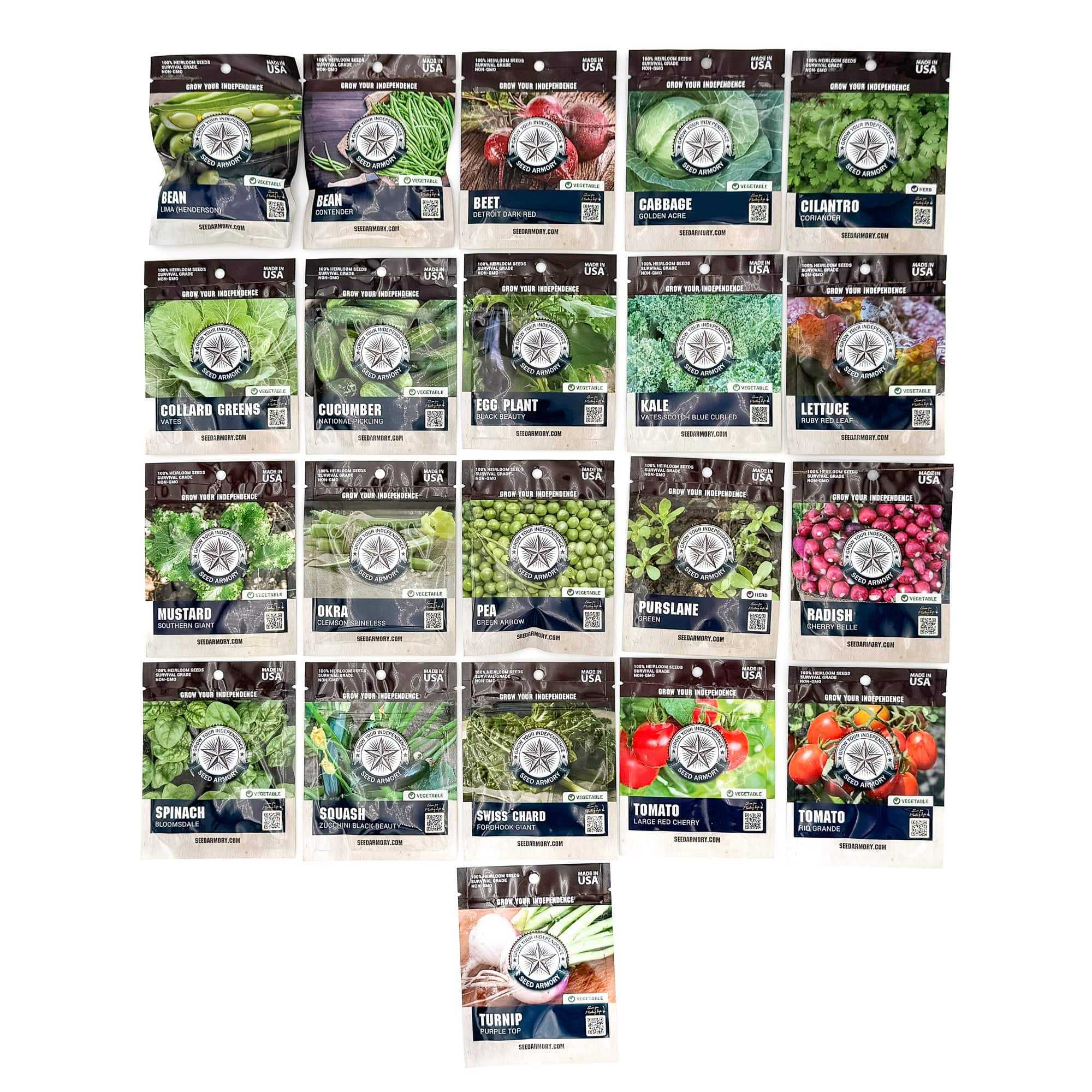 Seed Armory Survival Vaults Rapid Grow Heirloom Seed Vault - 21 Varieties Rapid Grow Heirloom Seed Vault - 21 Varieties | Seed Armory