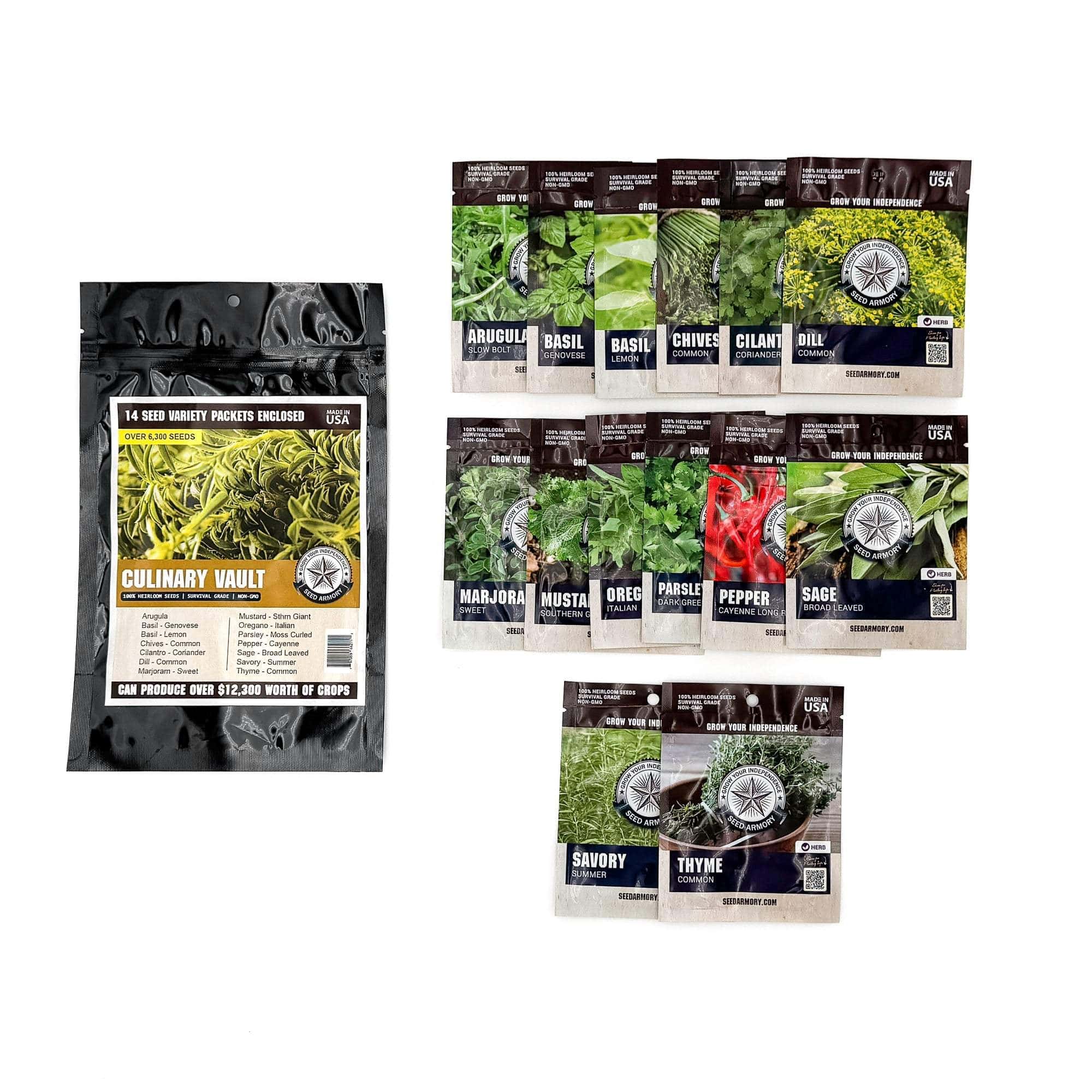 Seed Armory Survival Vaults Independence Super Kit Seed Vault- 62 Varieties Independence Super Kit Seed Vault - 62 Varieties for Survival Growing