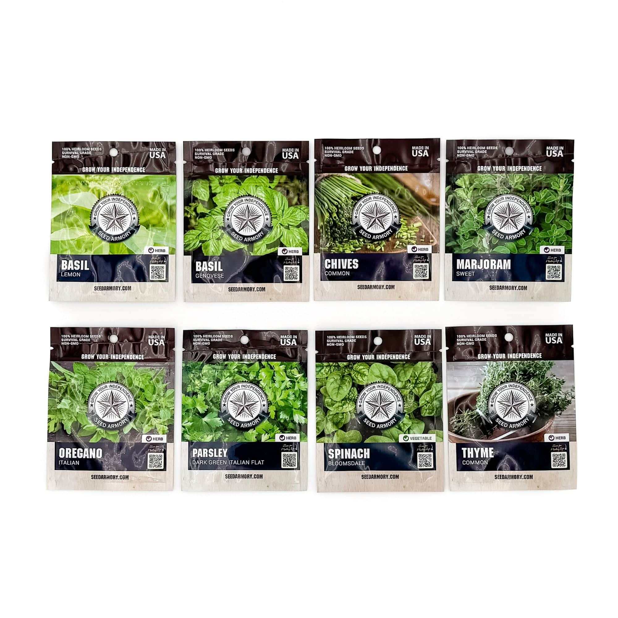 Seed Armory Herb Seeds Winter Windowsill Vault - 8 Heirloom Seed Herb Varieties Winter Windowsill Vault - 8 Herb Varieties | Seed Armory