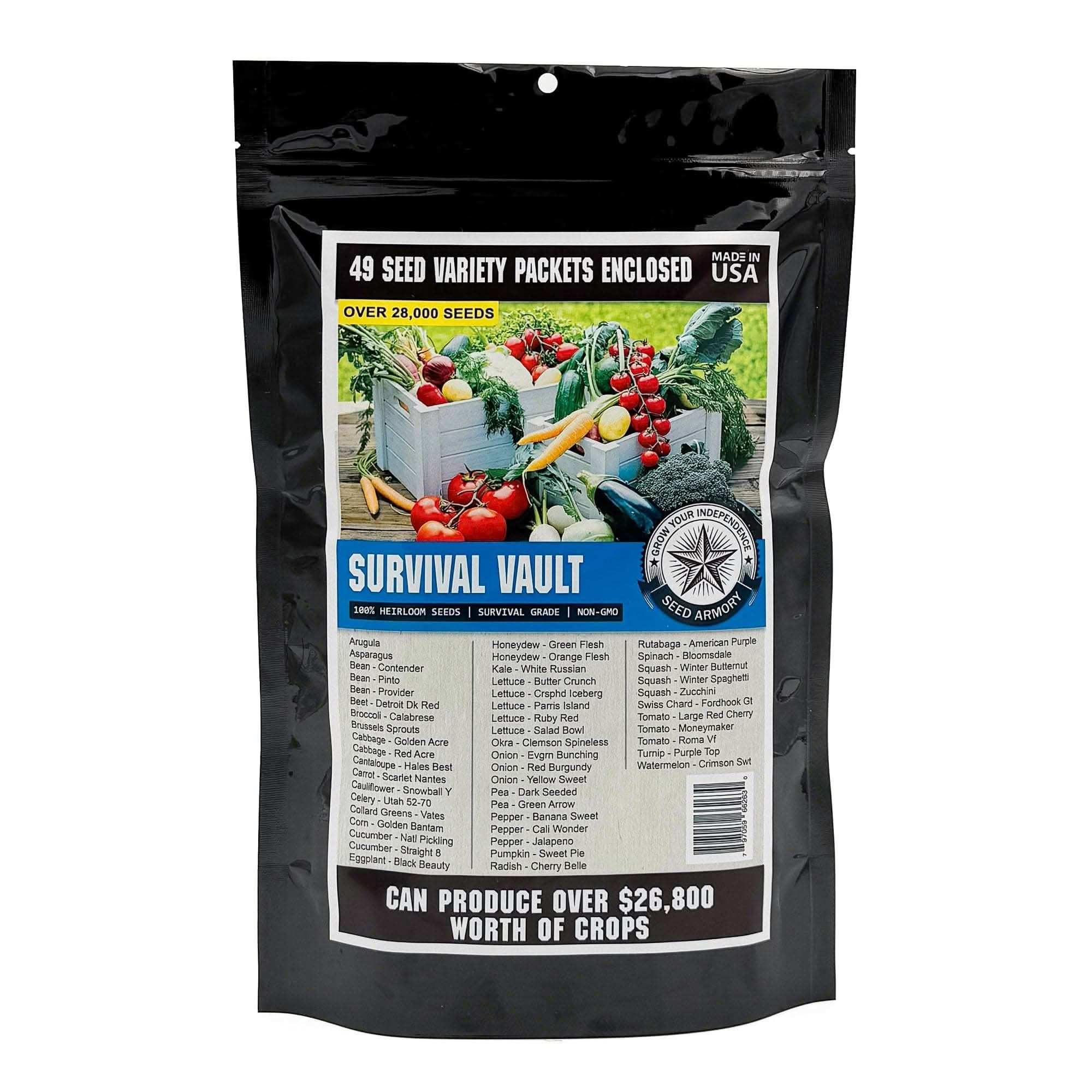 Seed Armory Survival Vaults Survival Seed Vault Super Kit - 77 Varieties Survival Seed Vault Super Kit - 77 Varieties | Seed Armory