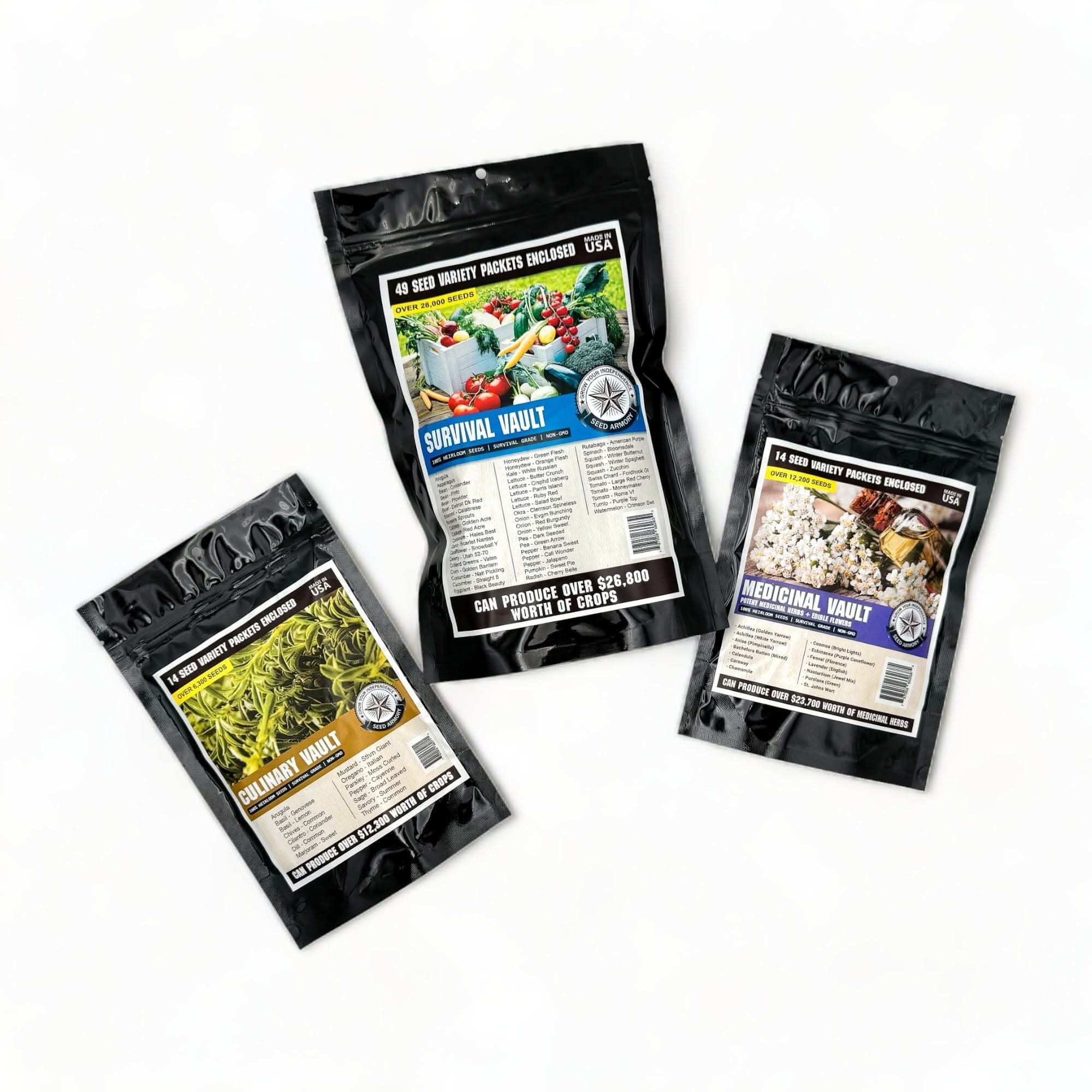 Seed Armory Survival Vaults Survival Seed Vault Super Kit - 77 Varieties Survival Seed Vault Super Kit - 77 Varieties | Seed Armory