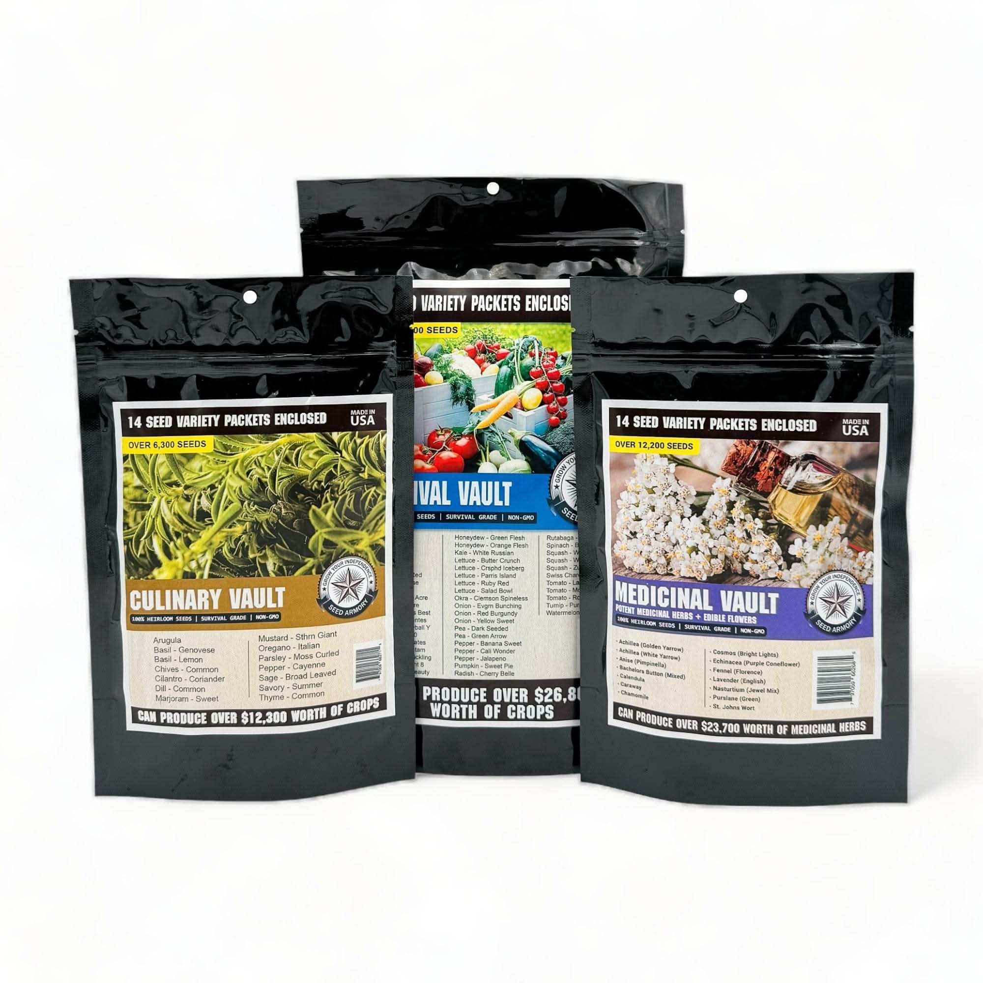 Seed Armory Survival Vaults Survival Seed Vault Super Kit - 77 Varieties Survival Seed Vault Super Kit - 77 Varieties | Seed Armory