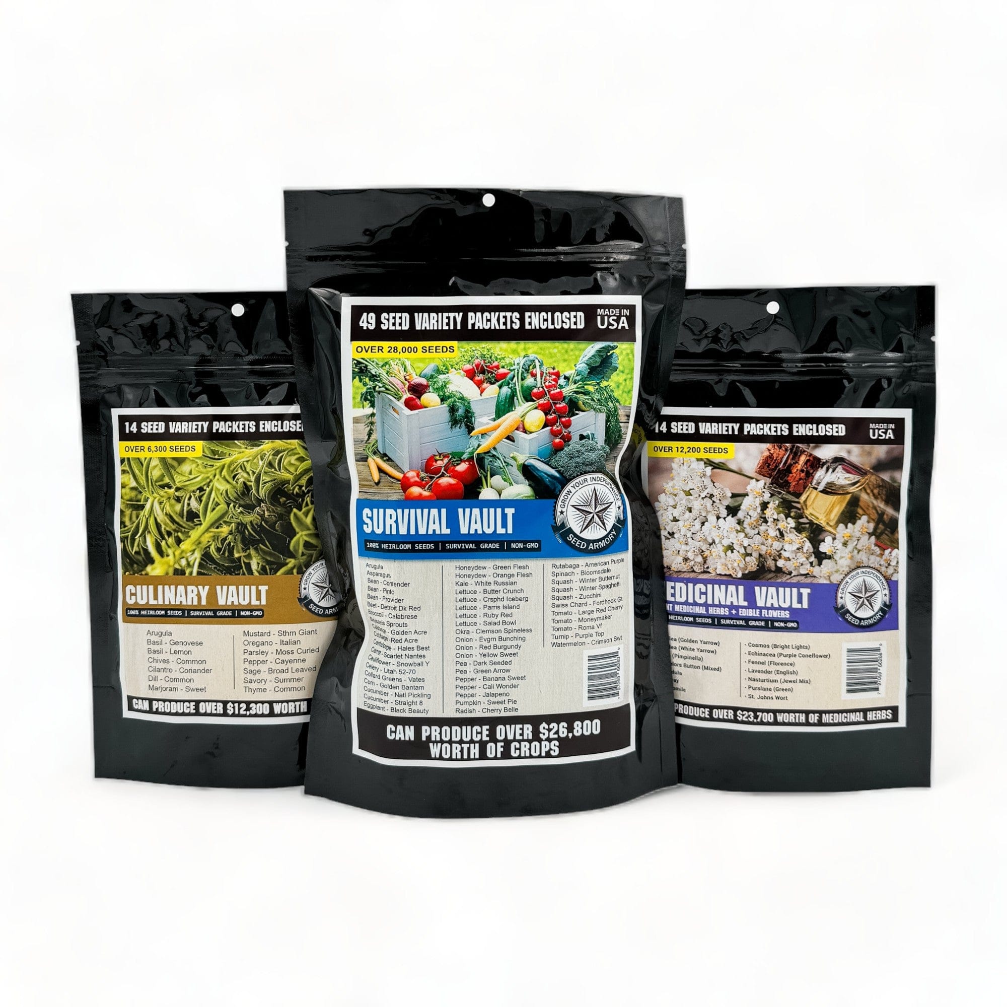 Seed Armory Survival Vaults Survival Seed Vault Super Kit - 77 Varieties Survival Seed Vault Super Kit - 77 Varieties | Seed Armory