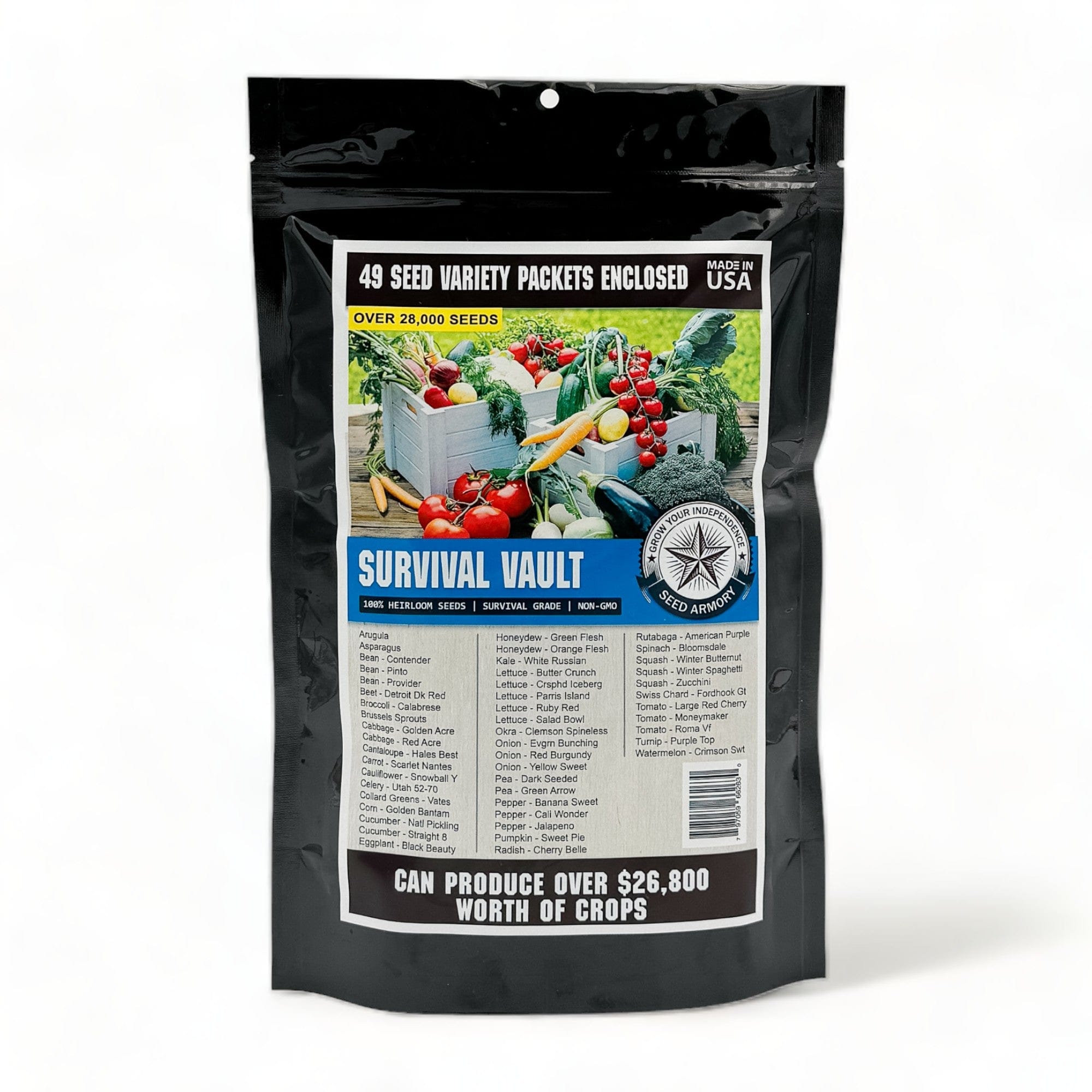 Seed Armory Survival Vaults Survival Heirloom Seed Vault - 49 Varieties Survival Heirloom Seed Vault - 49 Varieties | Seed Armory