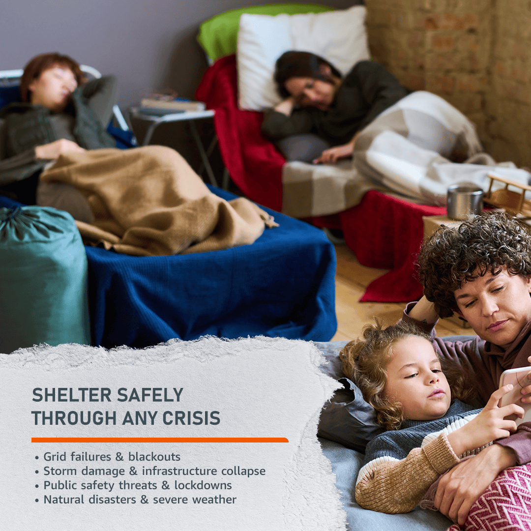 Emerge Survival Shelter In Place Kit | 2-Week Family Emergency Preparedness System Emerge Survival Shelter: Two Weeks of Home Readiness for Your Family