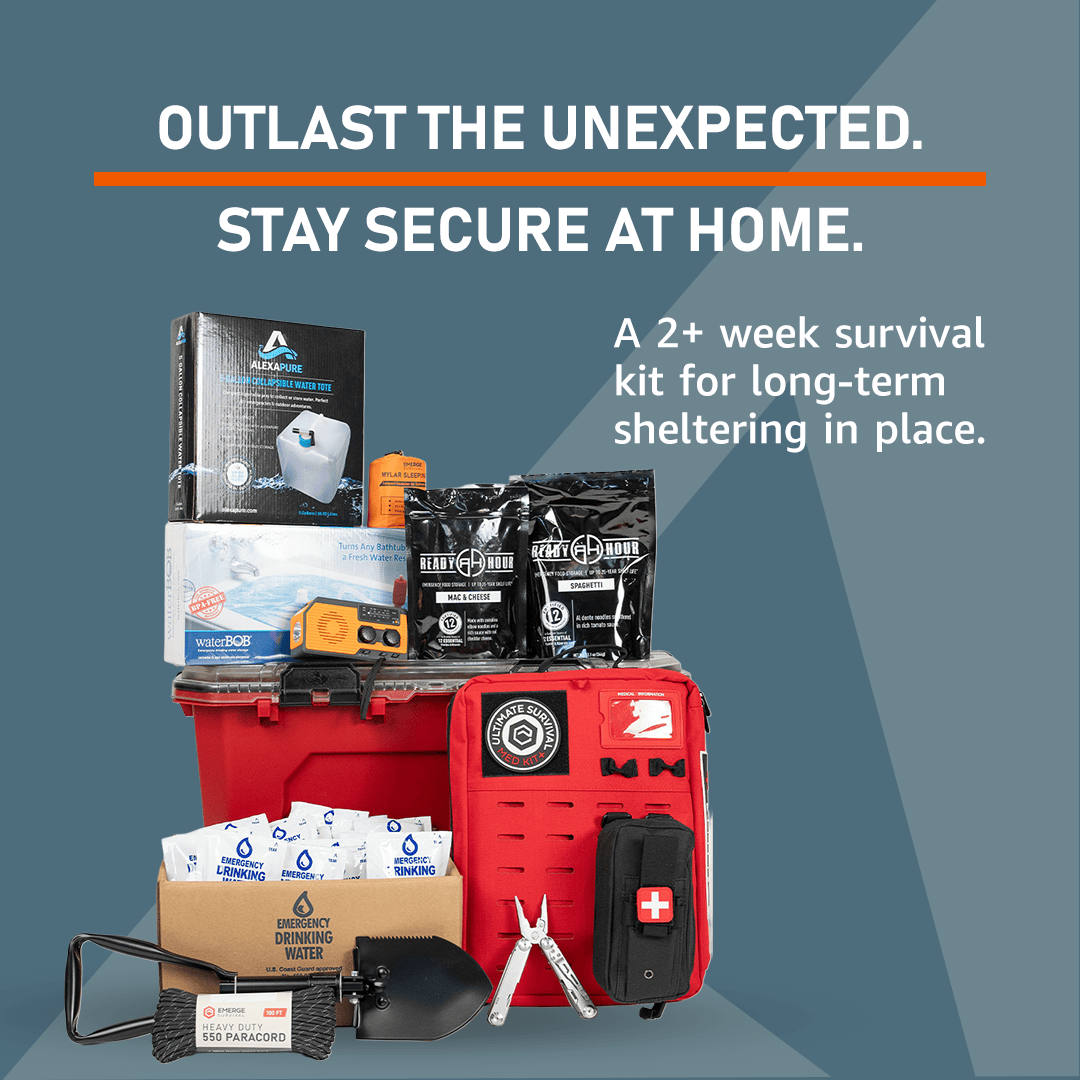 Emerge Survival Shelter In Place Kit | 2-Week Family Emergency Preparedness System Emerge Survival Shelter: Two Weeks of Home Readiness for Your Family