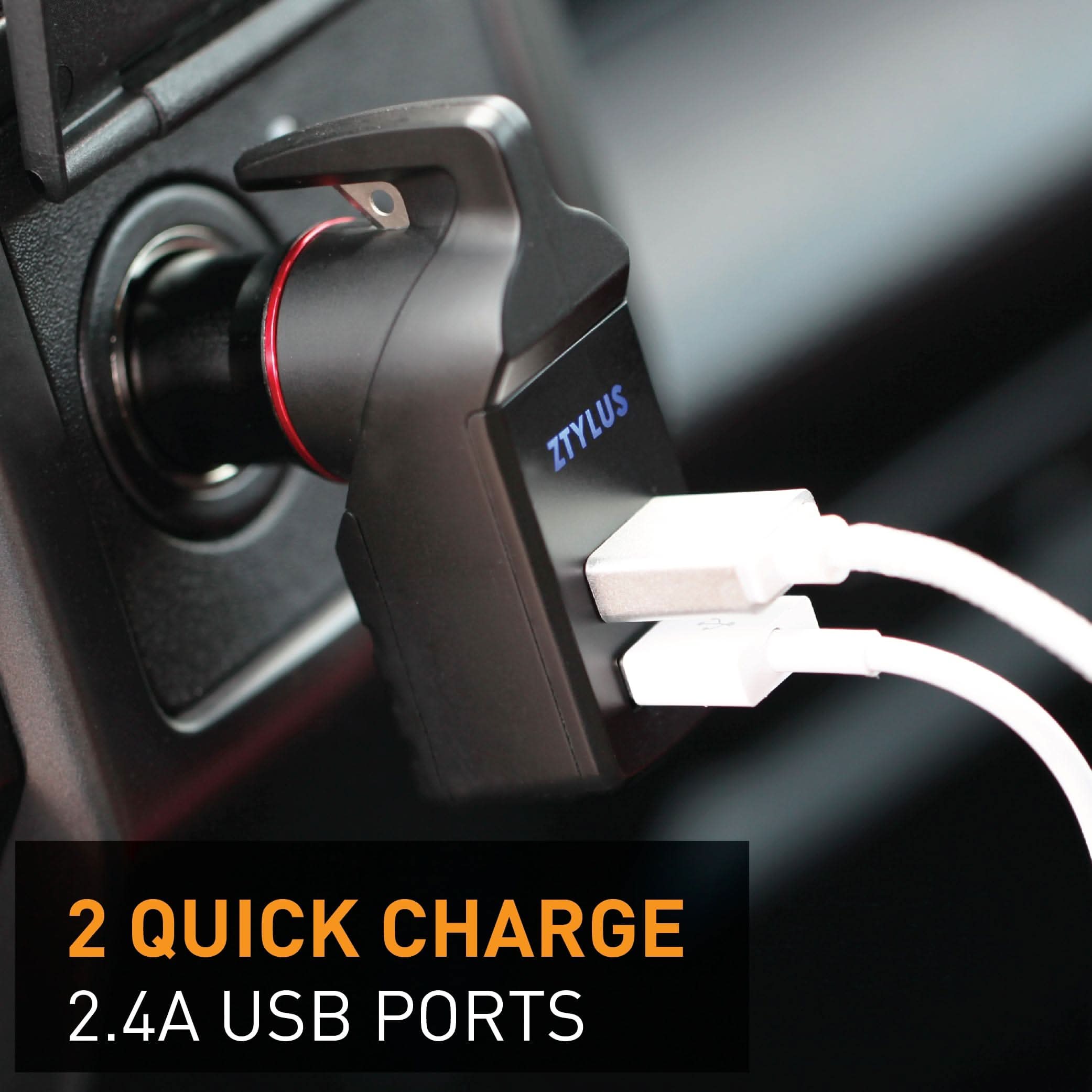 Stinger Survival Tools Emergency Escape Tool USB Car Charger Emergency Tool (White) USB Car Charger Emergency Tool - White | Stinger