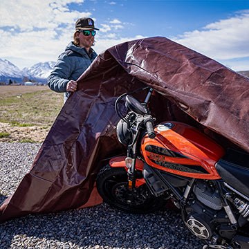 12' x 16' Super Heavy Duty Poly Tarp heavy-duty polyethylene fabric with metal grommets and UV-resistant coating