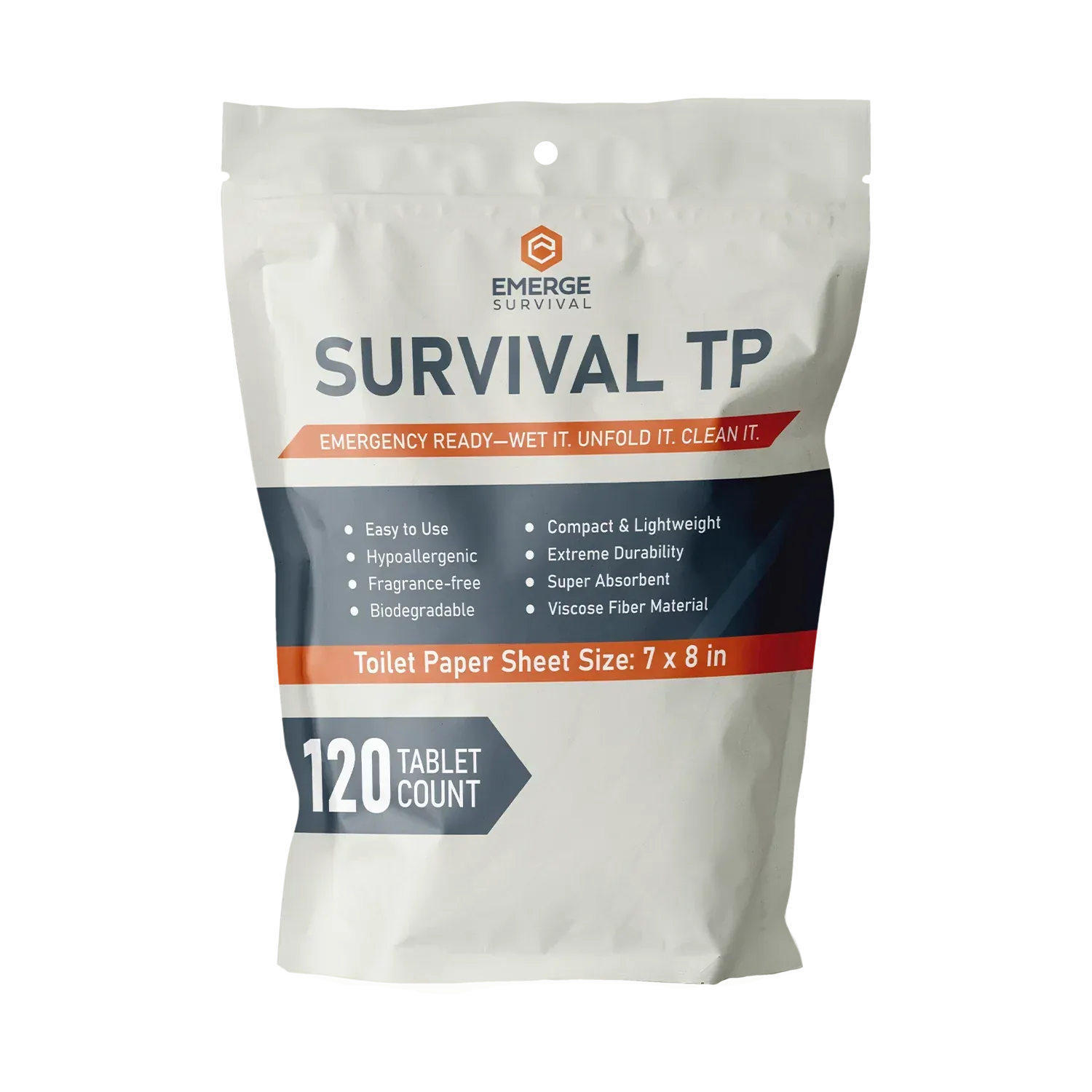 Emerge Survival Emerge Survival Toilet Paper Emerge Survival Toilet Paper - Compact, Biodegradable & Durable