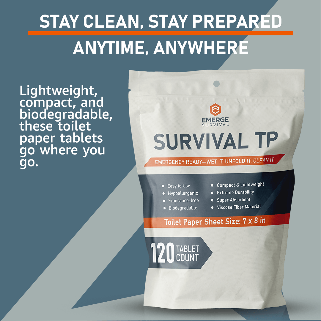 Emerge Survival Emerge Survival Toilet Paper Emerge Survival Toilet Paper - Compact, Biodegradable & Durable