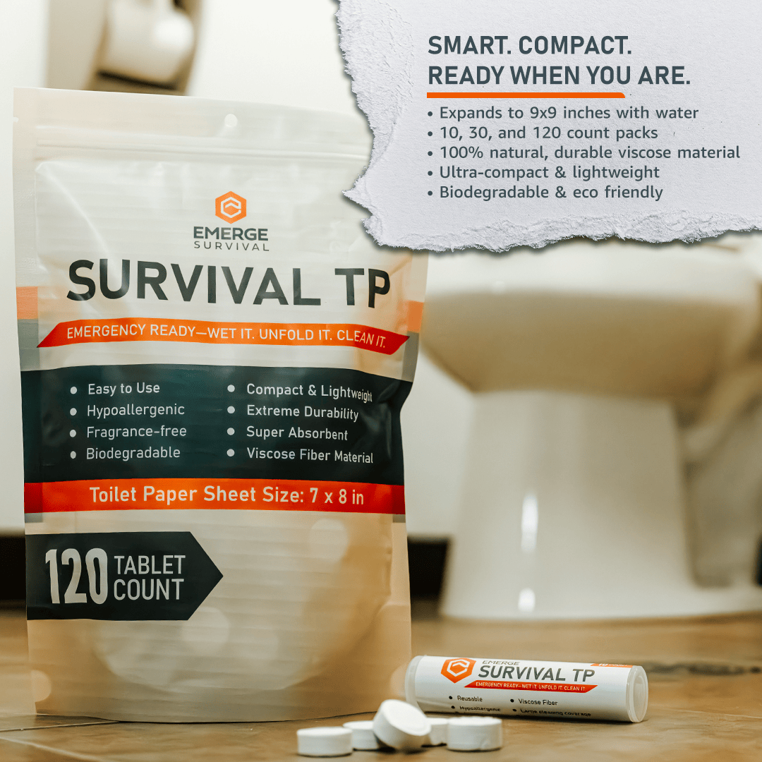 Emerge Survival Emerge Survival Toilet Paper Emerge Survival Toilet Paper - Compact, Biodegradable & Durable