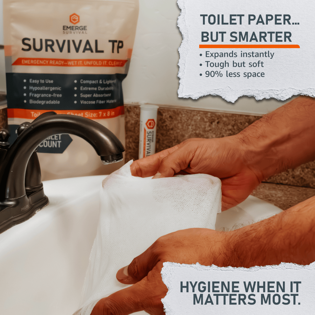 Emerge Survival Emerge Survival Toilet Paper Emerge Survival Toilet Paper - Compact, Biodegradable & Durable