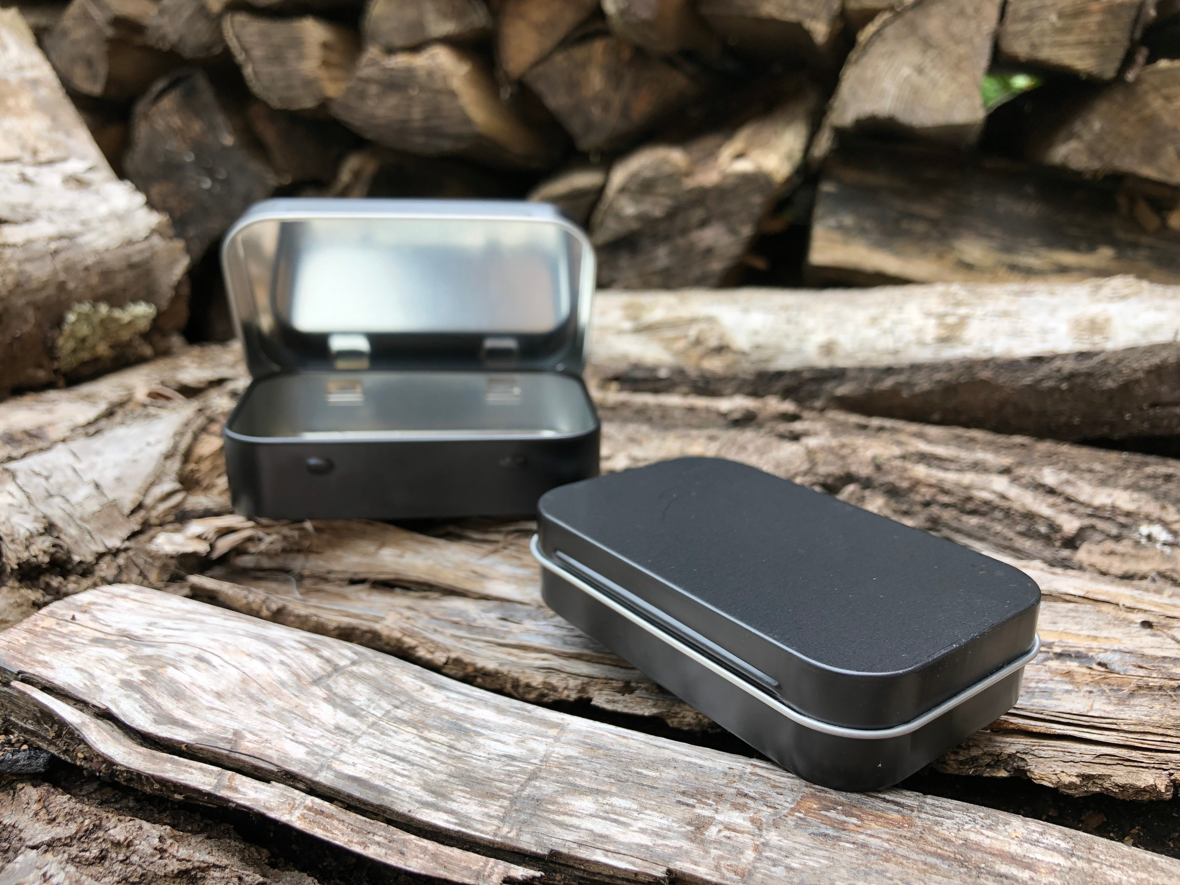 Tiny Survival Tin Kit: Rectangle - SMALL (7.4 c.i.)