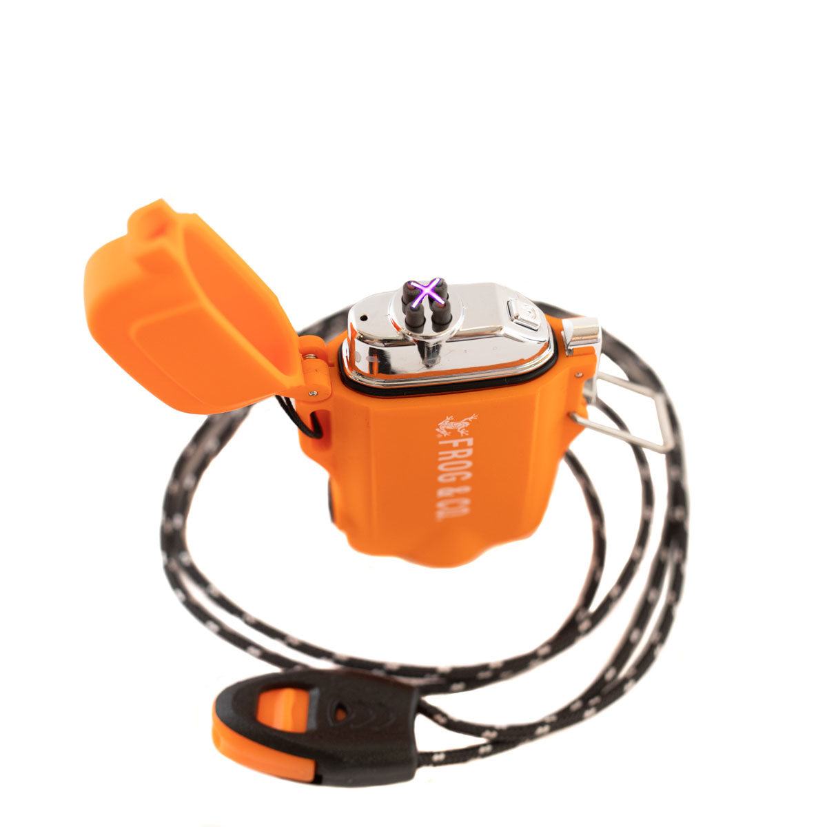 Tough Tesla Lighter 2.0 electric dual arc waterproof windproof lighter with built-in flashlight and whistle for camping