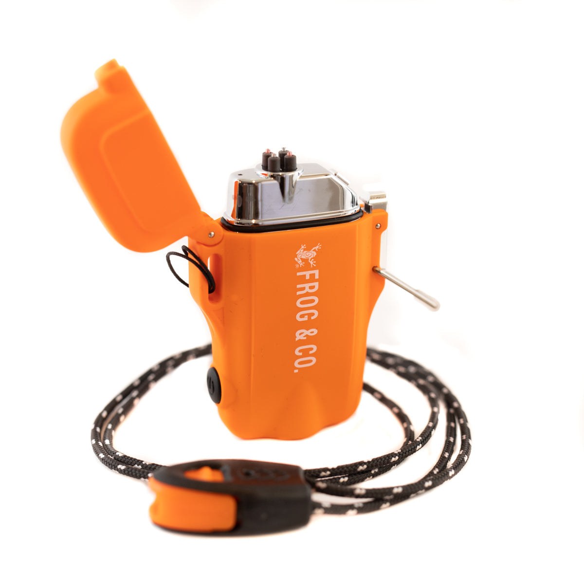 Tough Tesla Lighter 2.0 waterproof electric lighter with dual arc technology and built-in flashlight for camping and outdoor use
