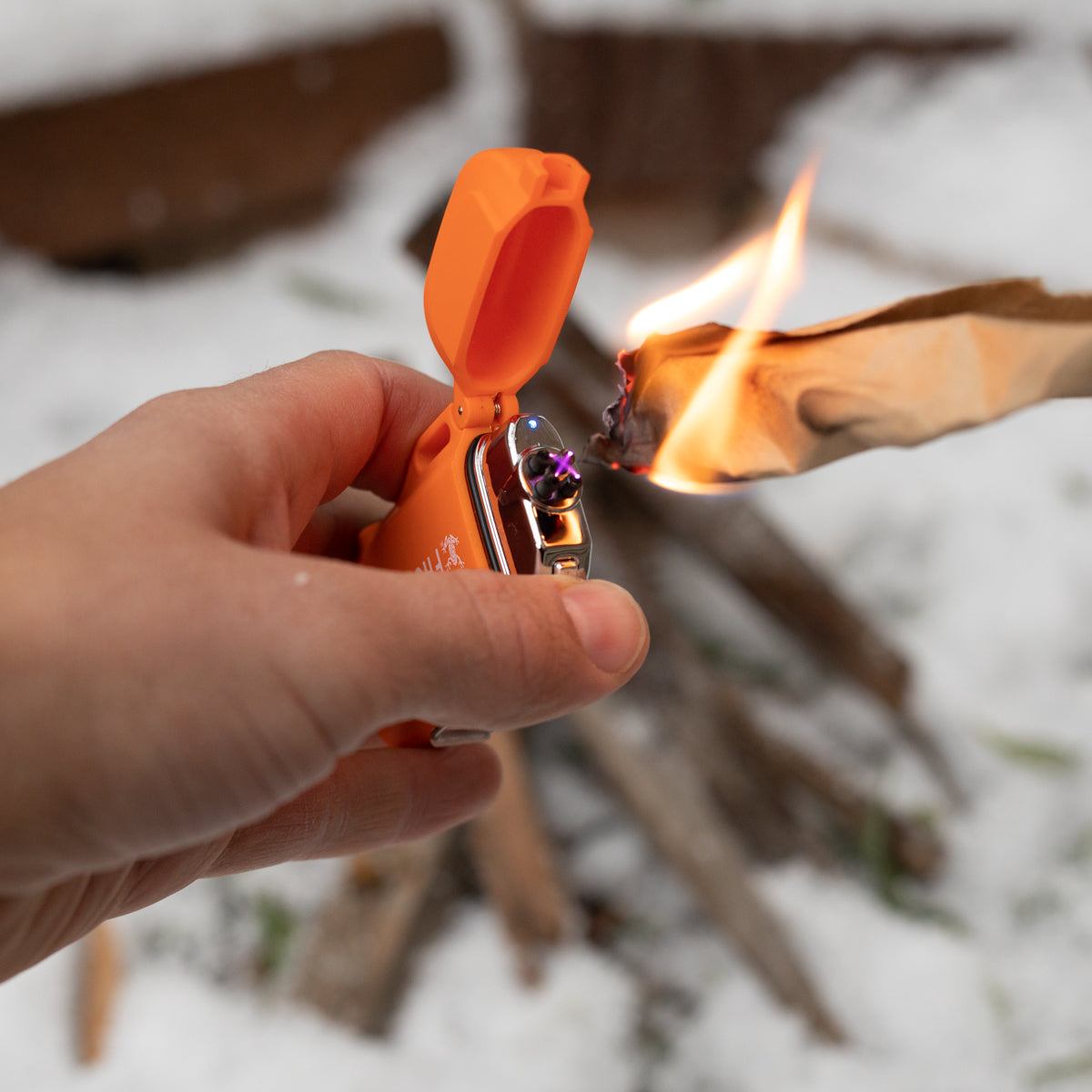 Tough Tesla Lighter 2.0 electric dual arc torch with waterproof shockproof case and built-in flashlight for outdoor use