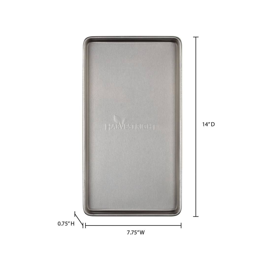 Set of 4 stainless steel freeze dryer trays for small PRO model, 7.75"x14"x0.75" each