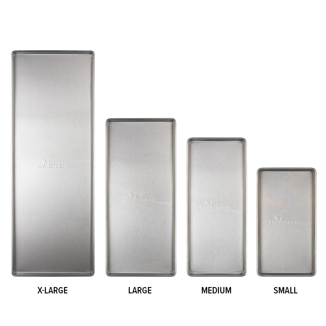 Set of 6 large stainless steel freeze dryer trays 9x20.5 inches