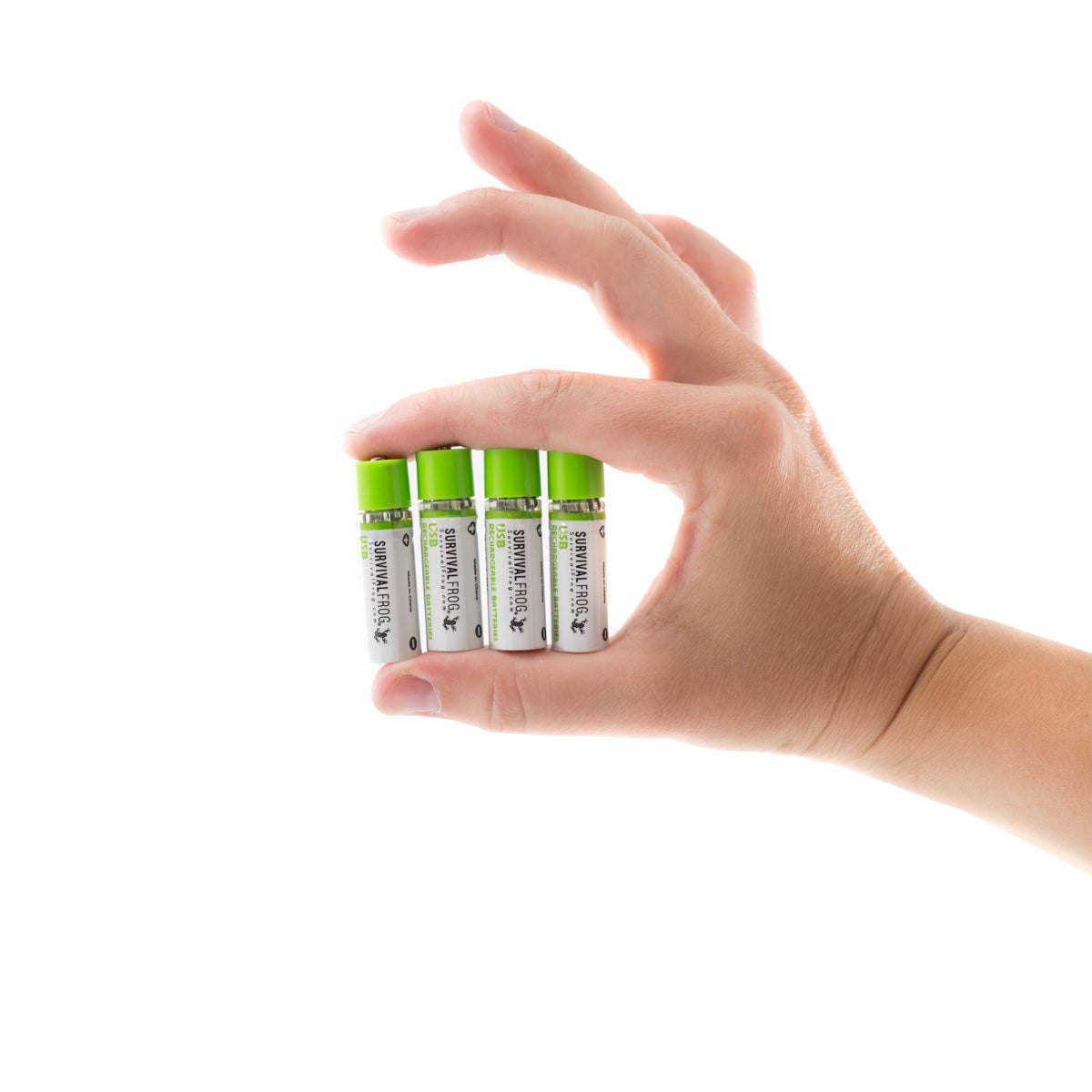USB Rechargeable AA Batteries w/4-port USB Charger