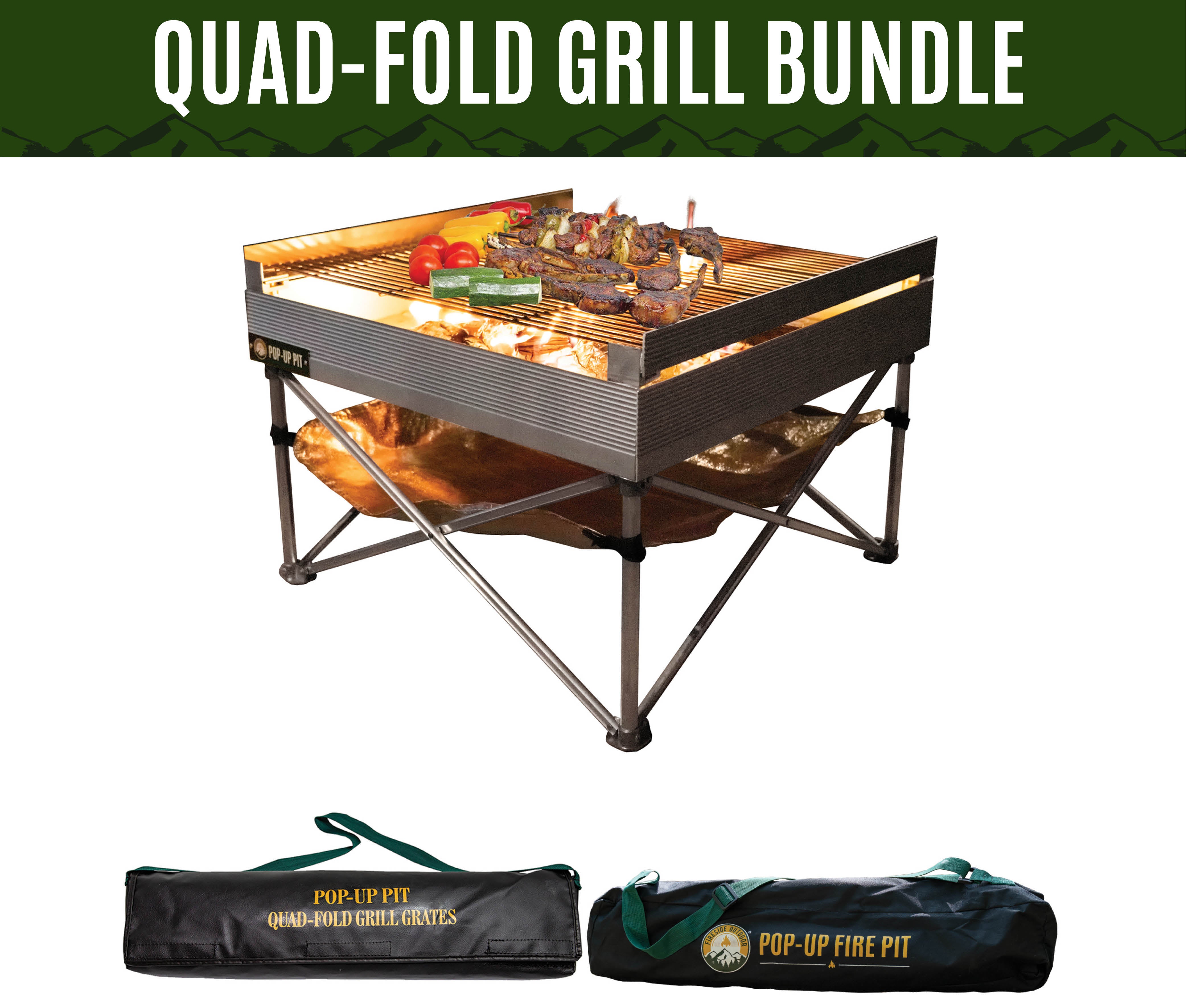 Outdoor Quad-Fold Grill Bundle