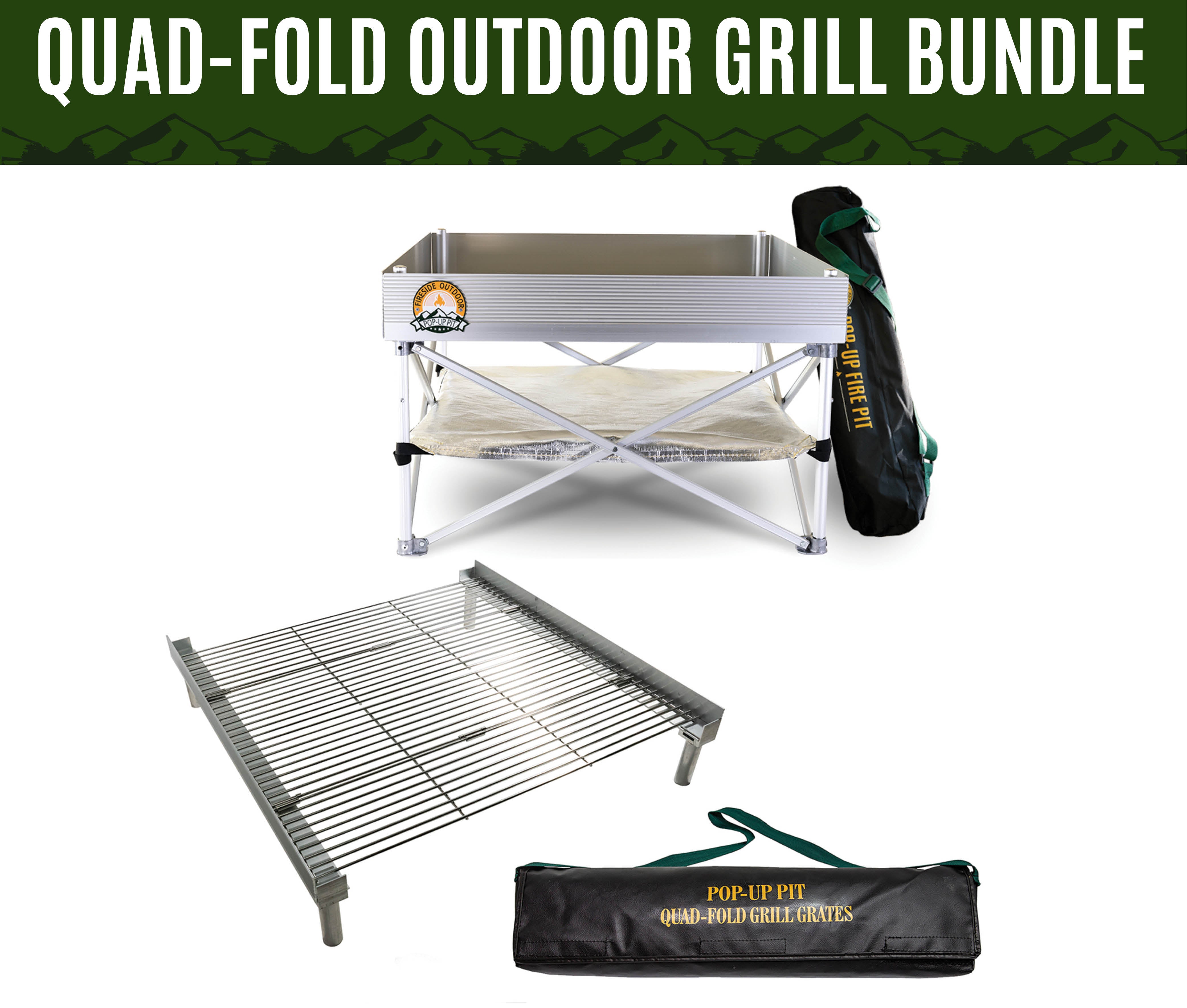 Outdoor Quad-Fold Grill Bundle