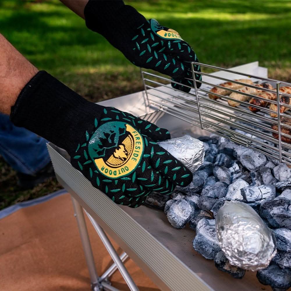 Fireside Outdoor Thermal Protection Gloves Thermal Protection Gloves - Heat Resistant BBQ & Fire Gloves, Up to 932F