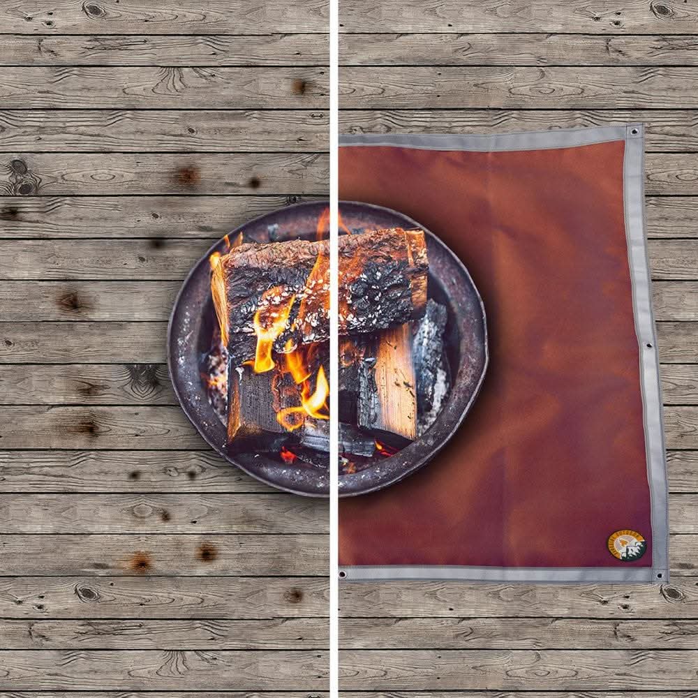 Fireside Outdoor Pop-Up Pit Accessories Ember Mat - Protect The Ground From Popping Embers or Dripping Grease Ground Ember Mat - Protect Ground from Embers & Grease | Fireside Outdoor