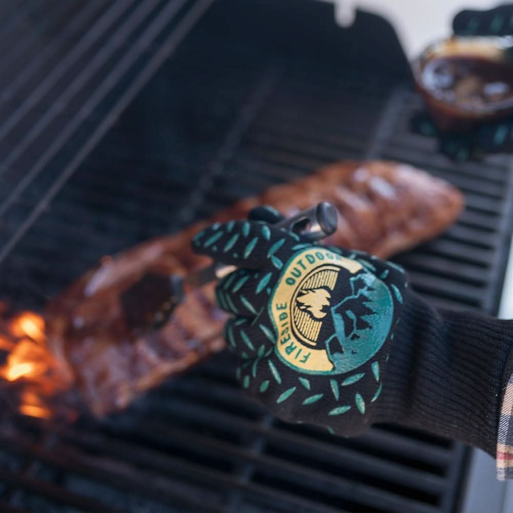 Fireside Outdoor Thermal Protection Gloves Thermal Protection Gloves - Heat Resistant BBQ & Fire Gloves, Up to 932F