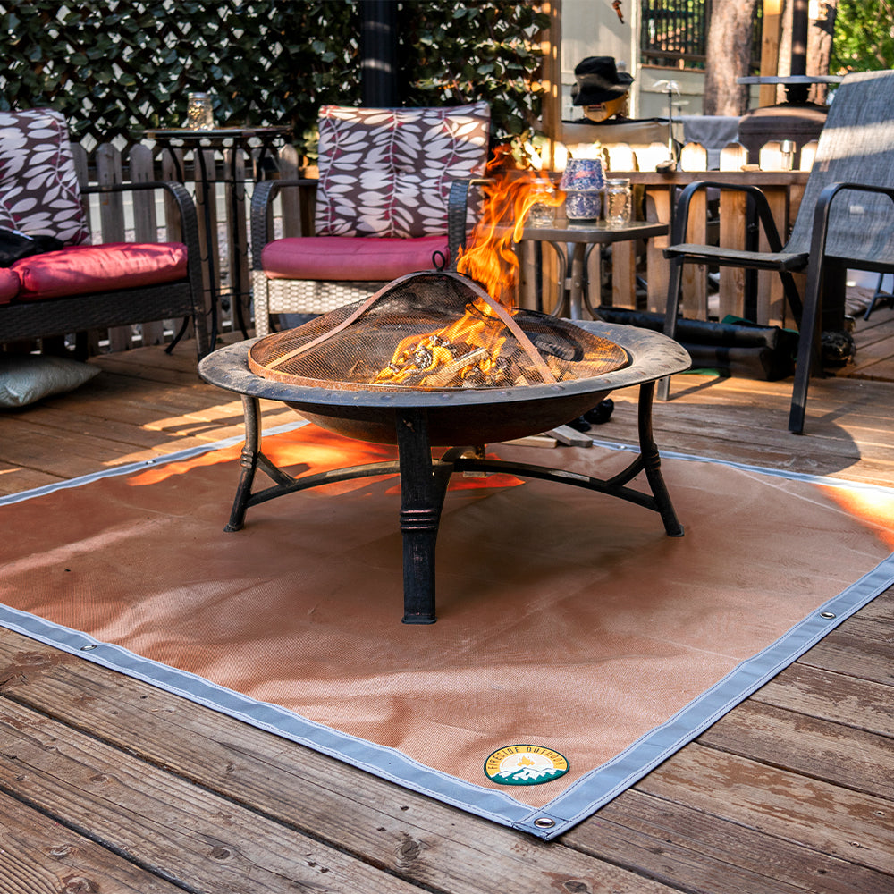 Ember Mat - Protect The Ground From Popping Embers or Dripping Grease