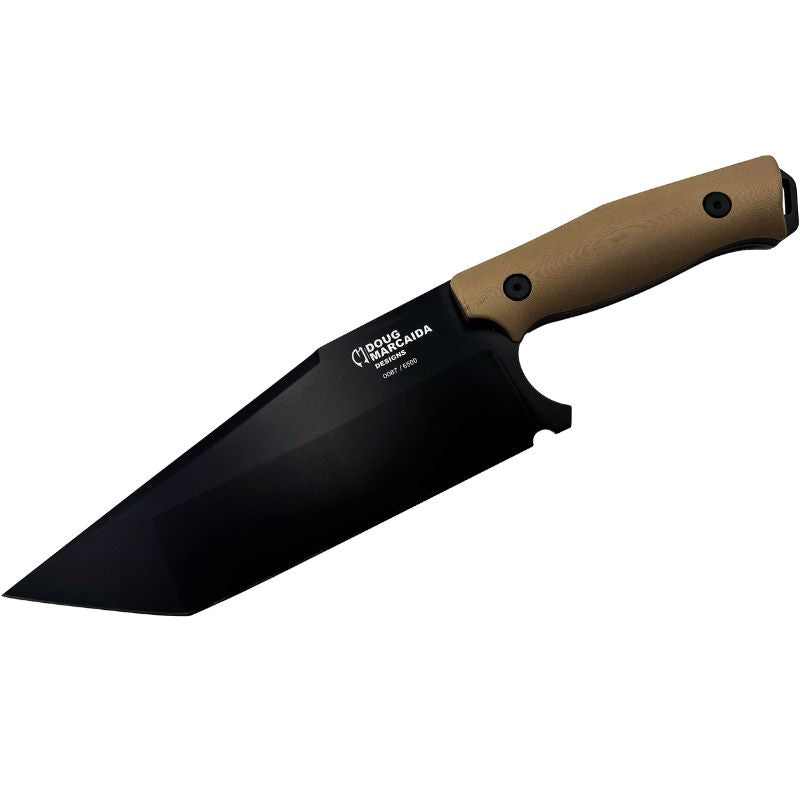 Doug Marcaida Cleaver large Serbian cleaver with leather sheath and 8.5-inch stainless steel blade