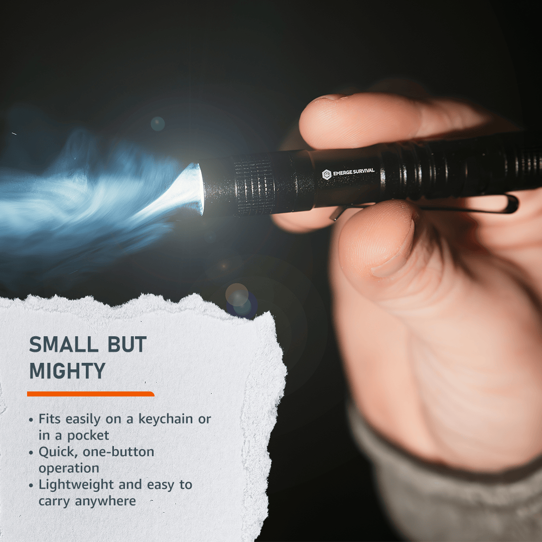 Emerge Survival EDC Mini Flashlight EDC Mini Flashlight - Compact Pocket-Sized Waterproof Light