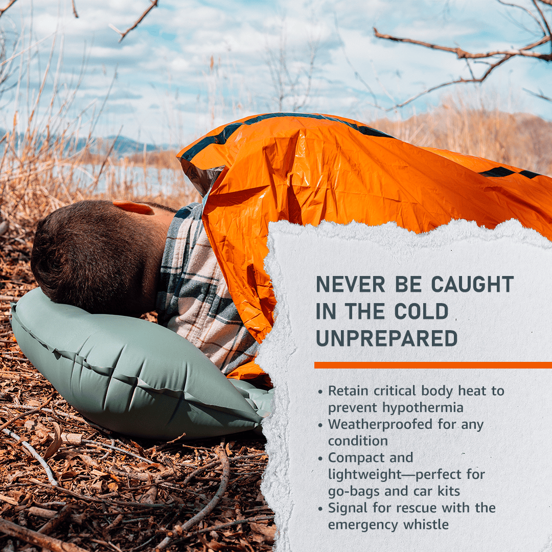 Emerge Survival Emergency Sleeping Bag Emergency Sleeping Bag - Lightweight & Waterproof Survival Essential