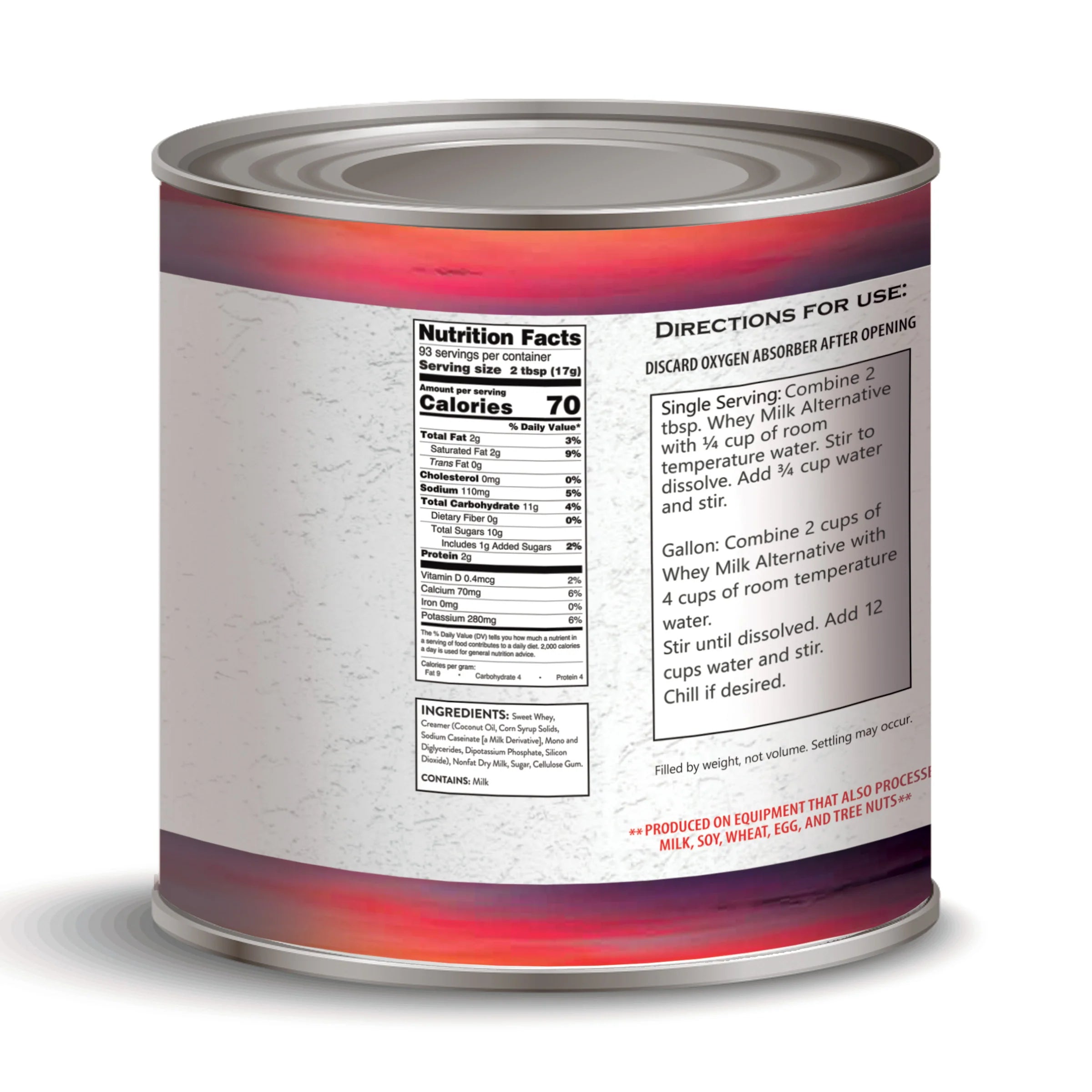 Freeze-Dried Whey Milk Alternative, #10 Can