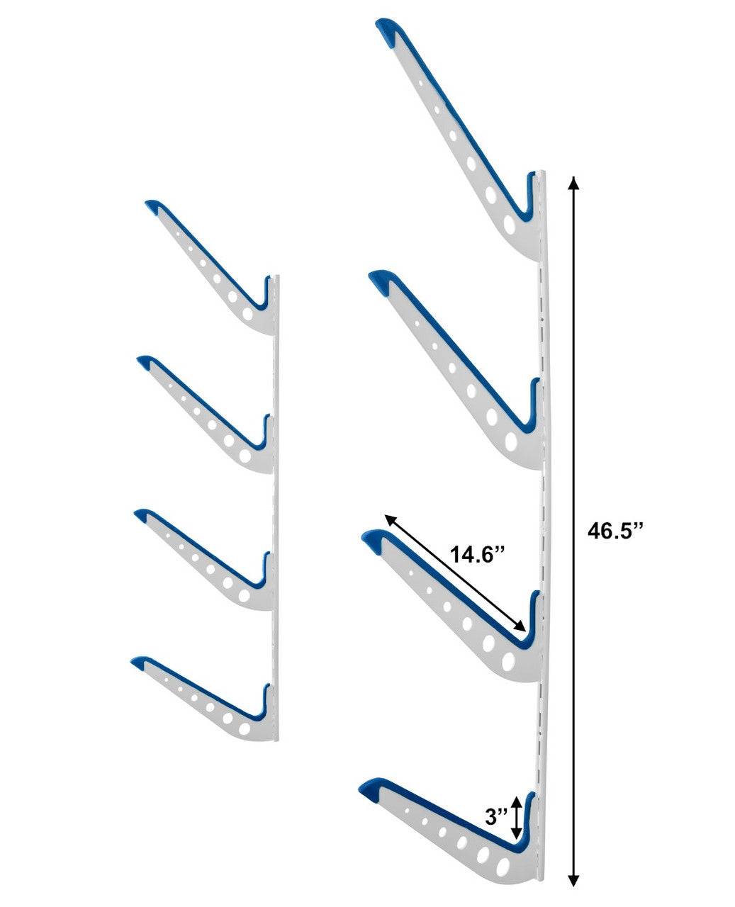 XSR Adjustable Wall Rack | Multi-Use | 4 Levels | White