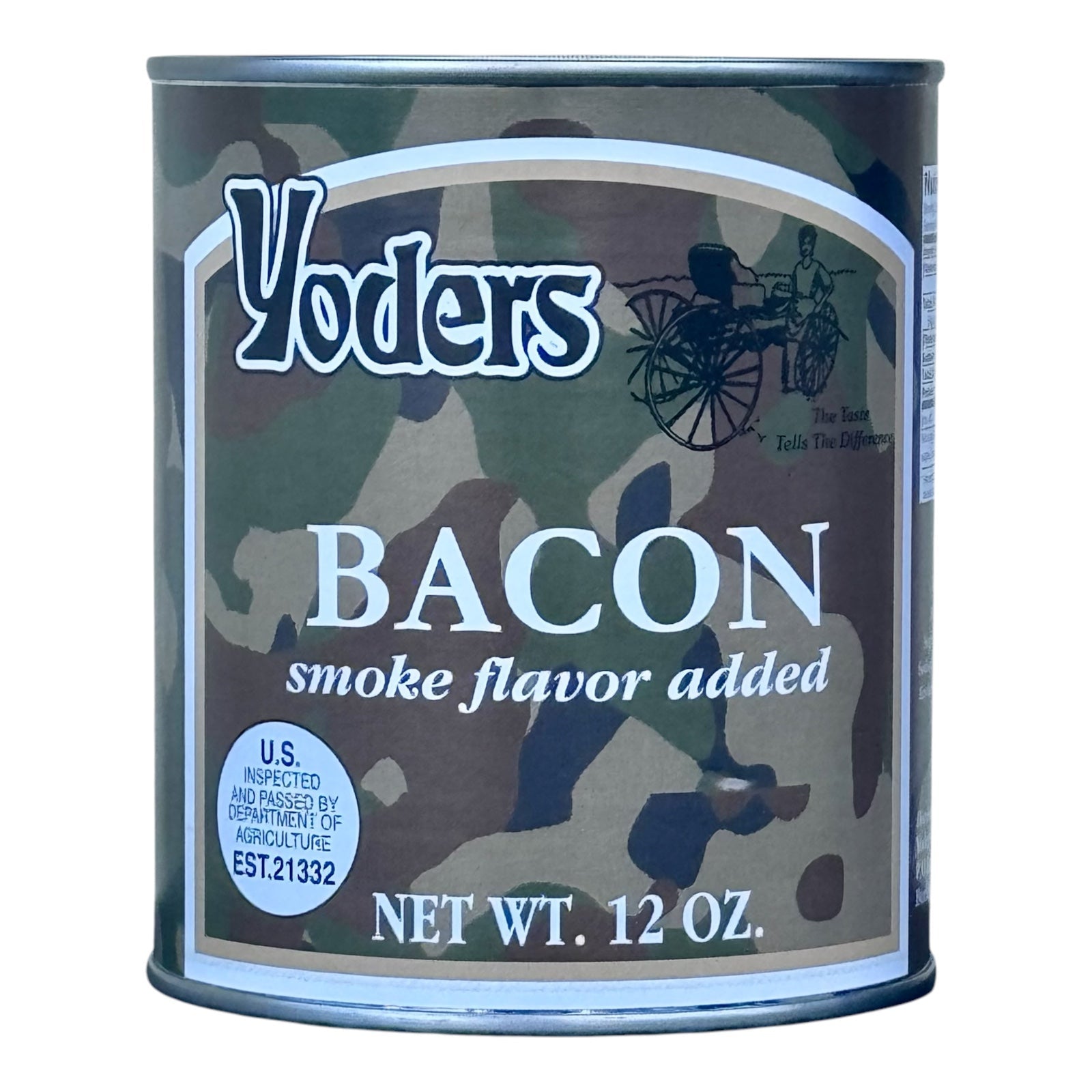 Yoder’s Canned Bacon | 12 oz can | Real USA Bacon | Fully Cooked | Shelf Stable Survival Food | 10+ Year Shelf Life | Ready to Eat | Ideal for Prepping, Storage & Camping